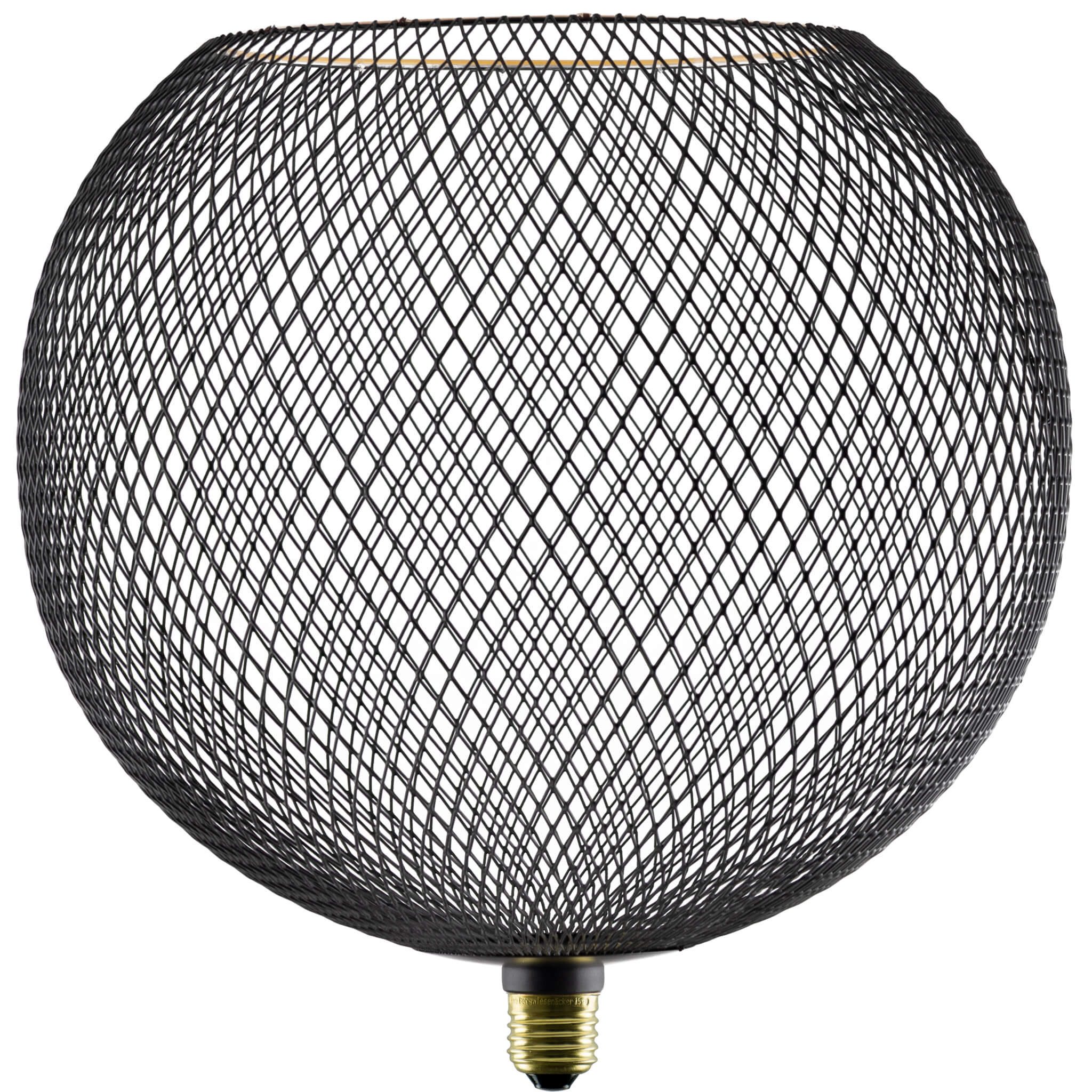 SEGULA LED-Filament LED Floating Cage, E27, 1 St., Extra-Warmweiß, LED Floating Cage Globe 300 black  E27, 5W, 2200K, 350lm