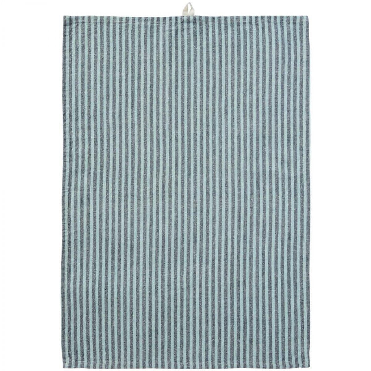 Ib Laursen Geschirrtuch Ib Laursen Geschirrtuch Linea Grau Türkis Gestreift (50x70cm)