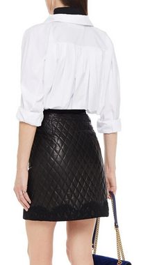 GUCCI Karorock GUCCI GG Web Stripes Quilted Leather Mini Skirt Gestepptem Leder Rock