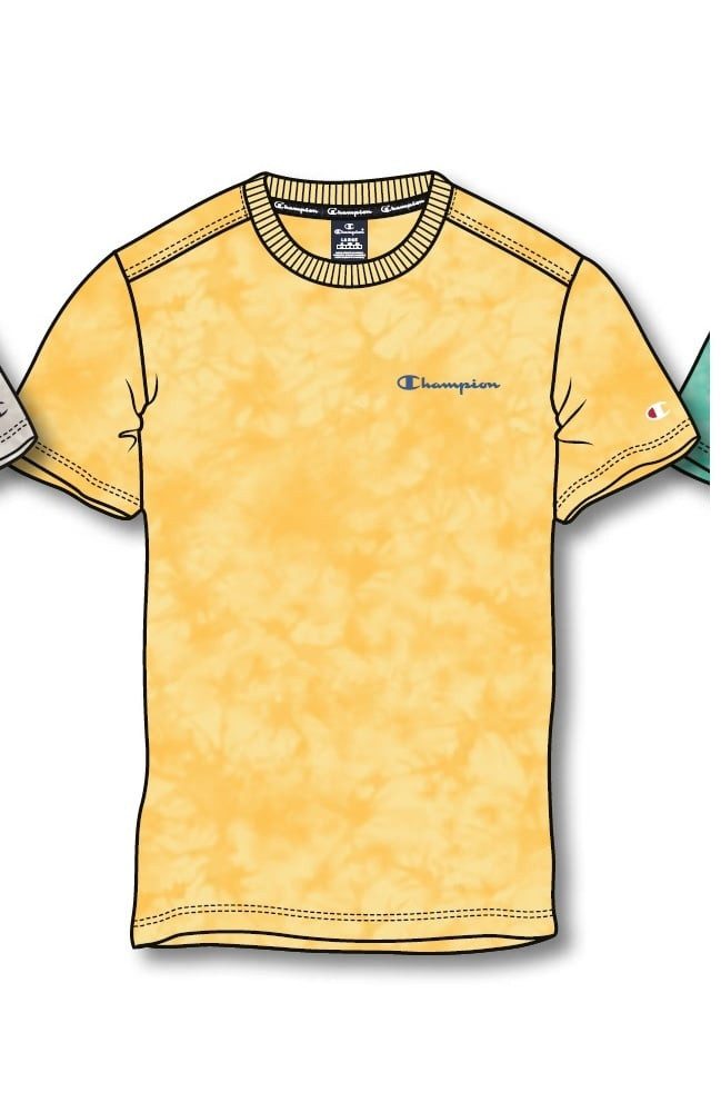 Champion T-Shirt (Baumwolle) Batik-Optik gelb Herren