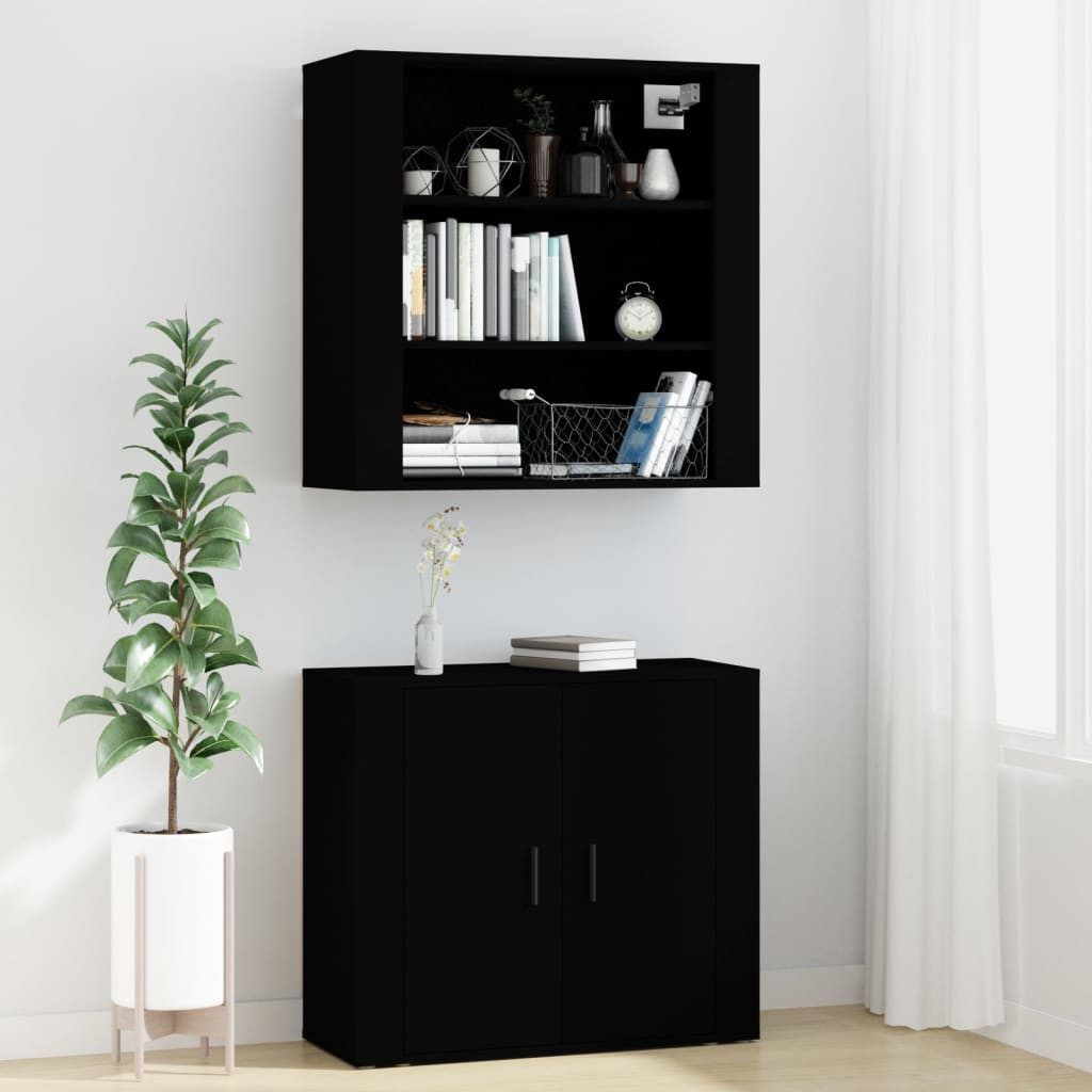 vidaXL Highboard Highboard Schwarz Holzwerkstoff (1 günstig online kaufen