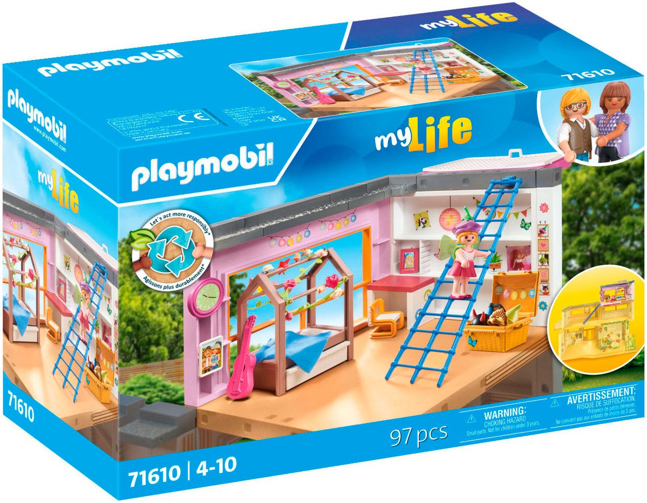 Playmobil® Kinderzimmer (71610), myLife Konstruktions-Spielset, (97 St), Ma günstig online kaufen