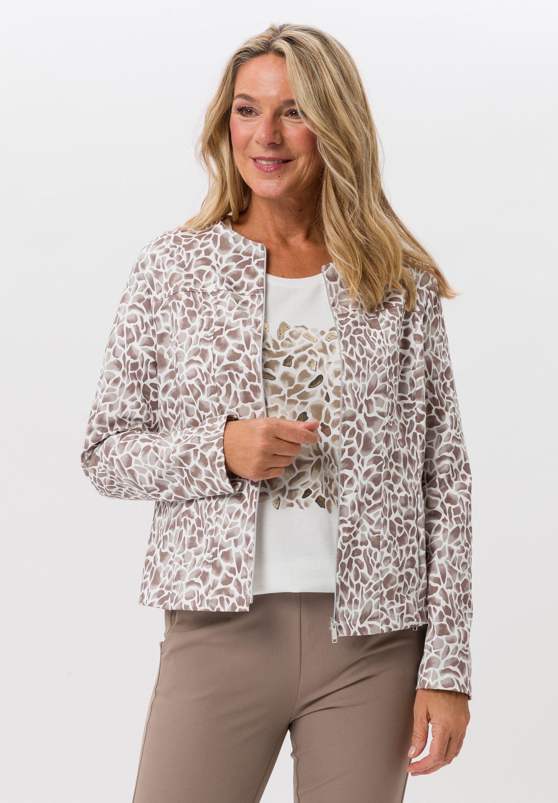 FRANK WALDER Jackenblazer im angesagten Animalprint günstig online kaufen