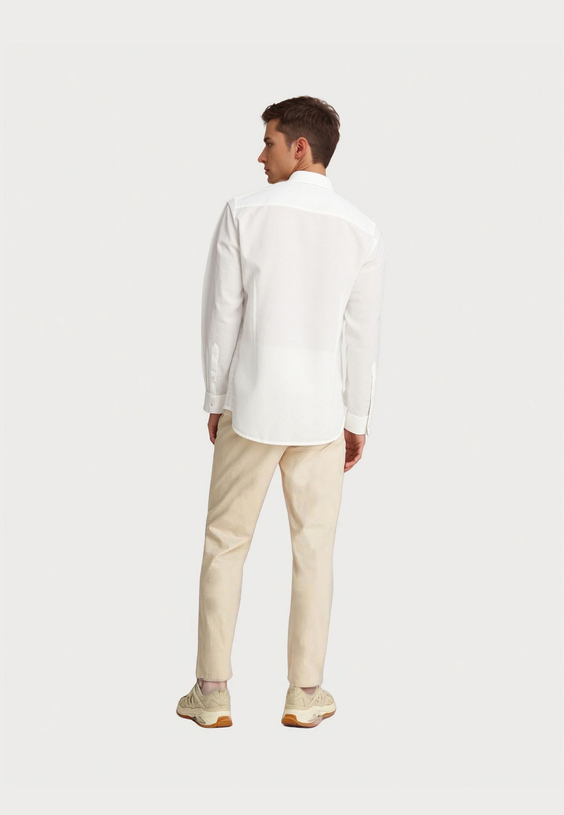 U.S. Polo Assn. Langarmhemd Hemd Shirt Button-Down Leinen (1-tlg)