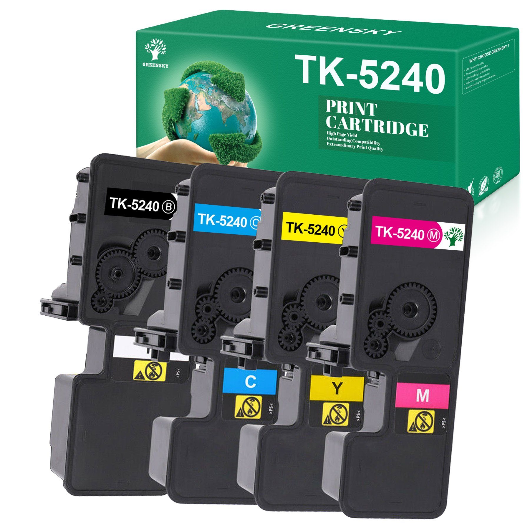 Greensky Tonerpatrone TK-5240 TK5240 Tonerkartusche als Ersatz für ...