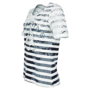 modAS Kurzarmshirt Damen T-Shirt mit Aufdruck Coastline aus Baumwolle