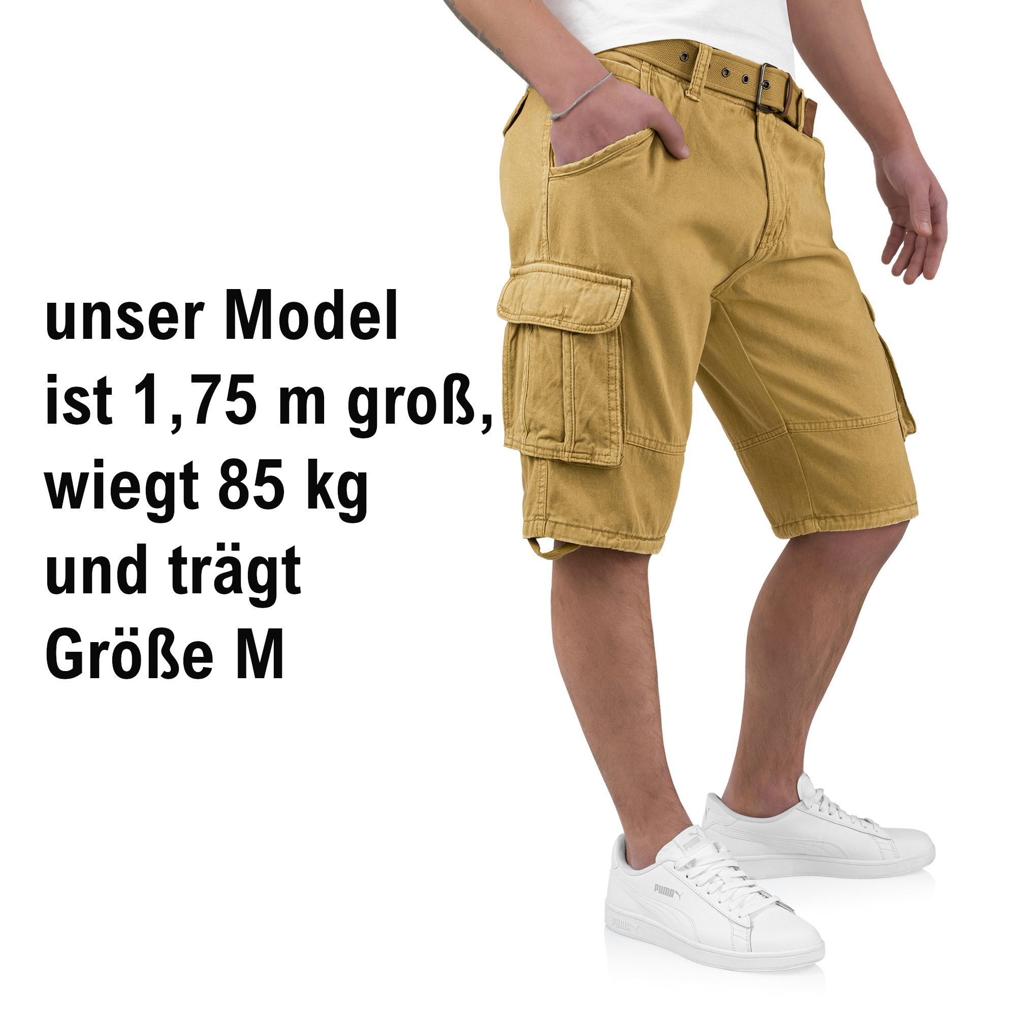 INDICODE Cargoshorts Kjeld Herrencargoshorts mit 6 Taschen – Bild 2 von 5