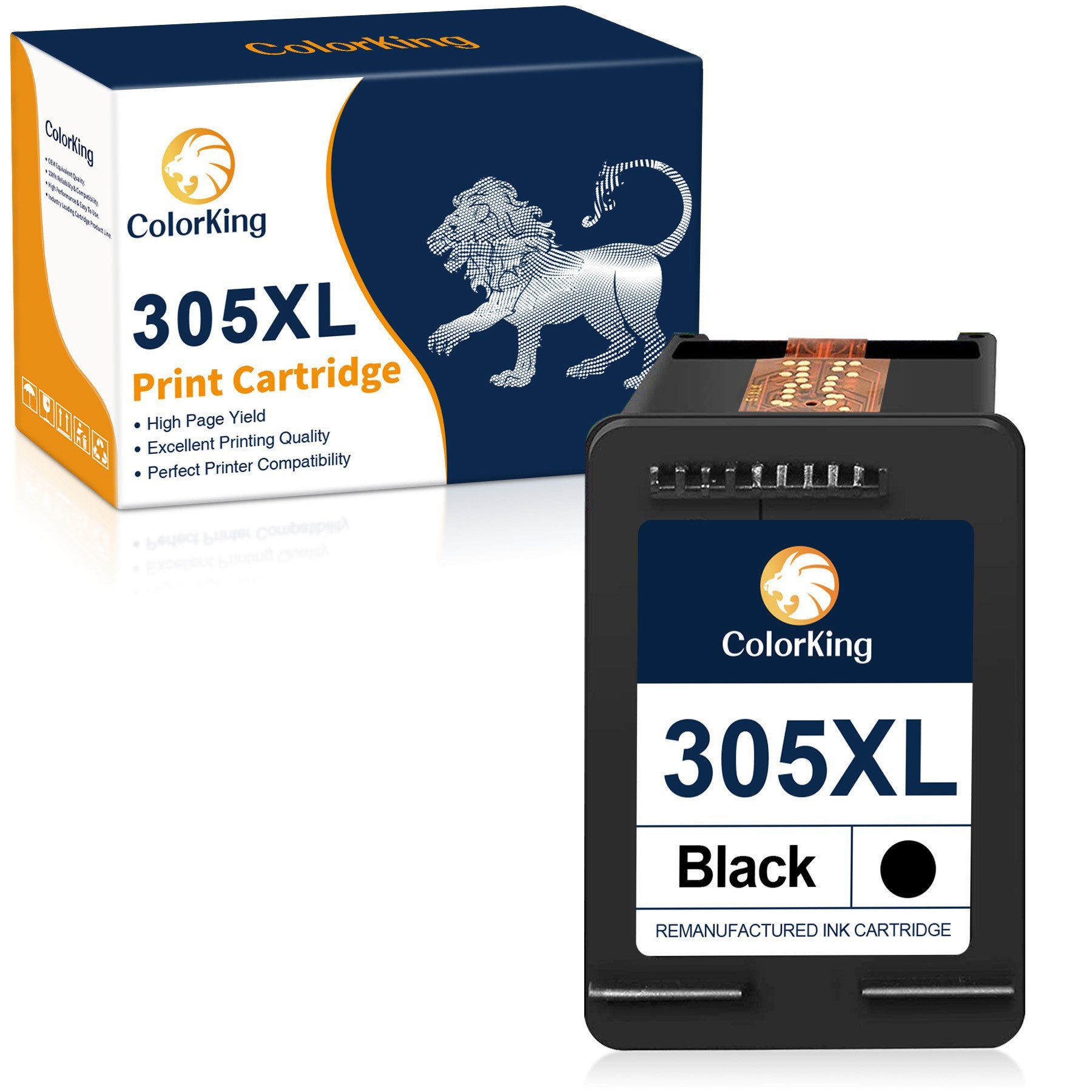 ColorKing für HP 305 XL 305XL Tintenpatrone (Schwarz Black DeskJet 2700 2710 2720 2722 DeskJet Plus 4100 4120 4130, 999-tlg., Envy Pro 6430 6420 Envy 6030 6000 6032 6020)