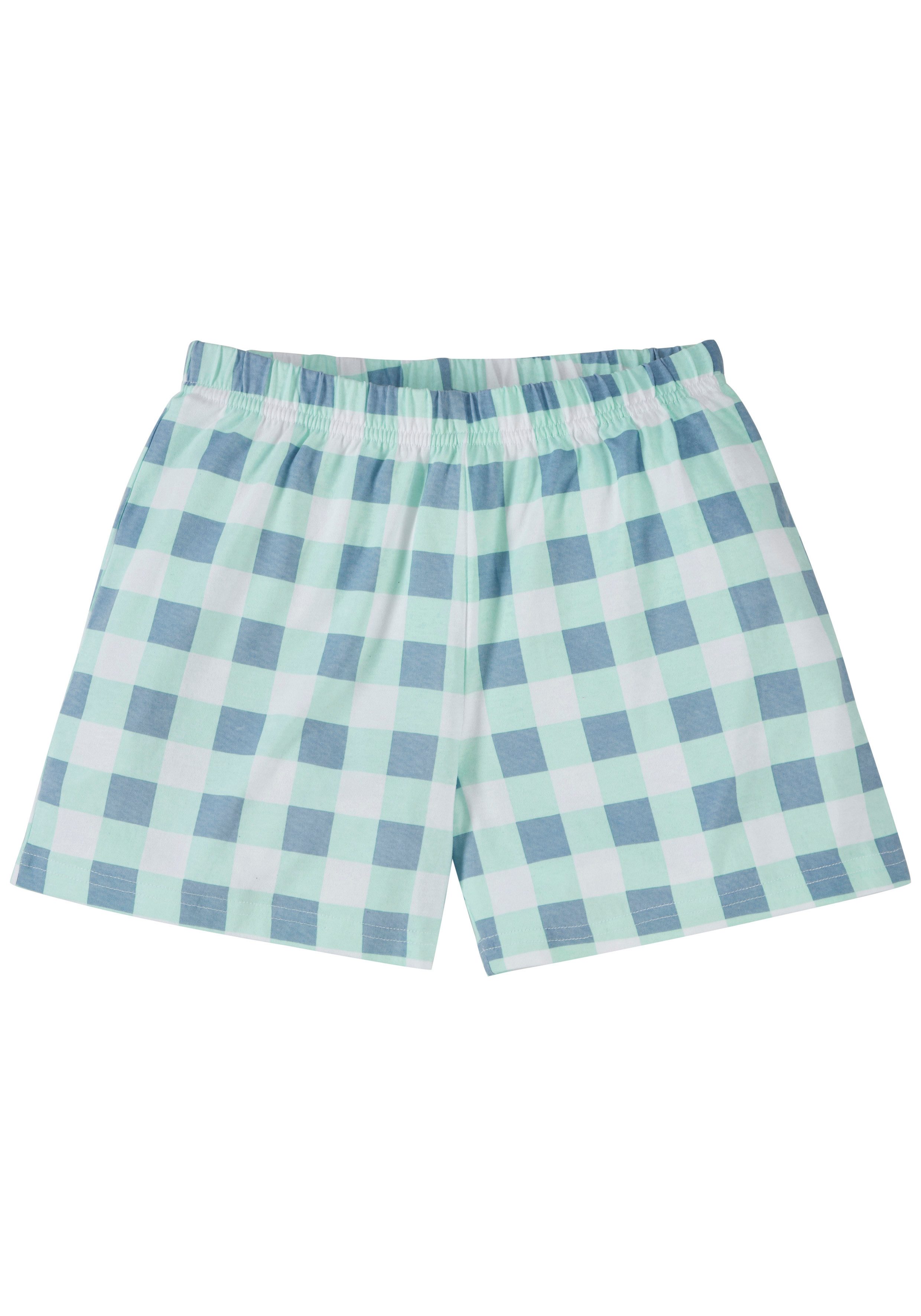 Buffalo Pyjama (2 tlg., 1 Stück) Mädchen - kurzer Schlafanzug mit karierter Hose