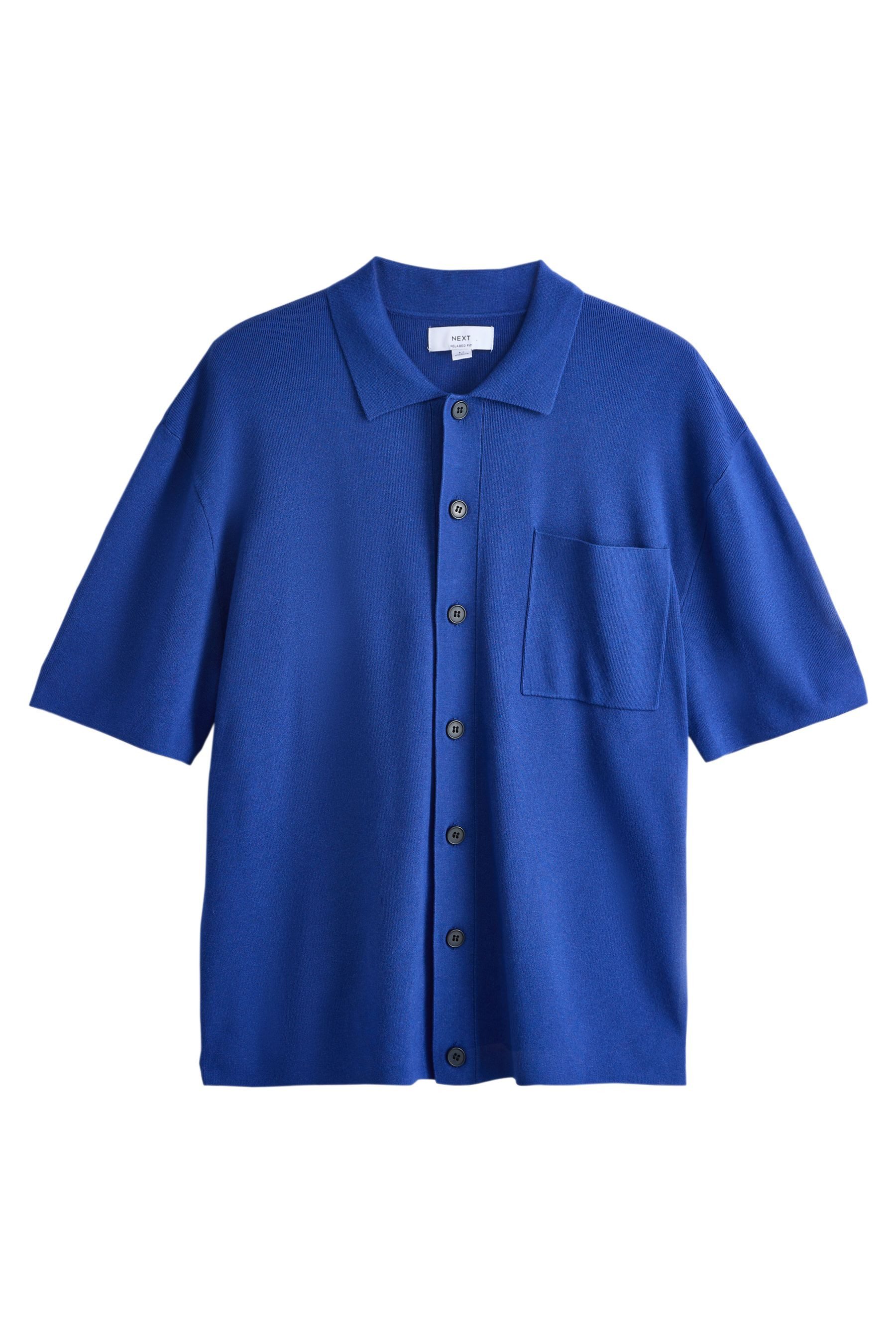 Kurzarmhemd Relaxed-Fit Ultraweiches, elegantes Strickhemd
