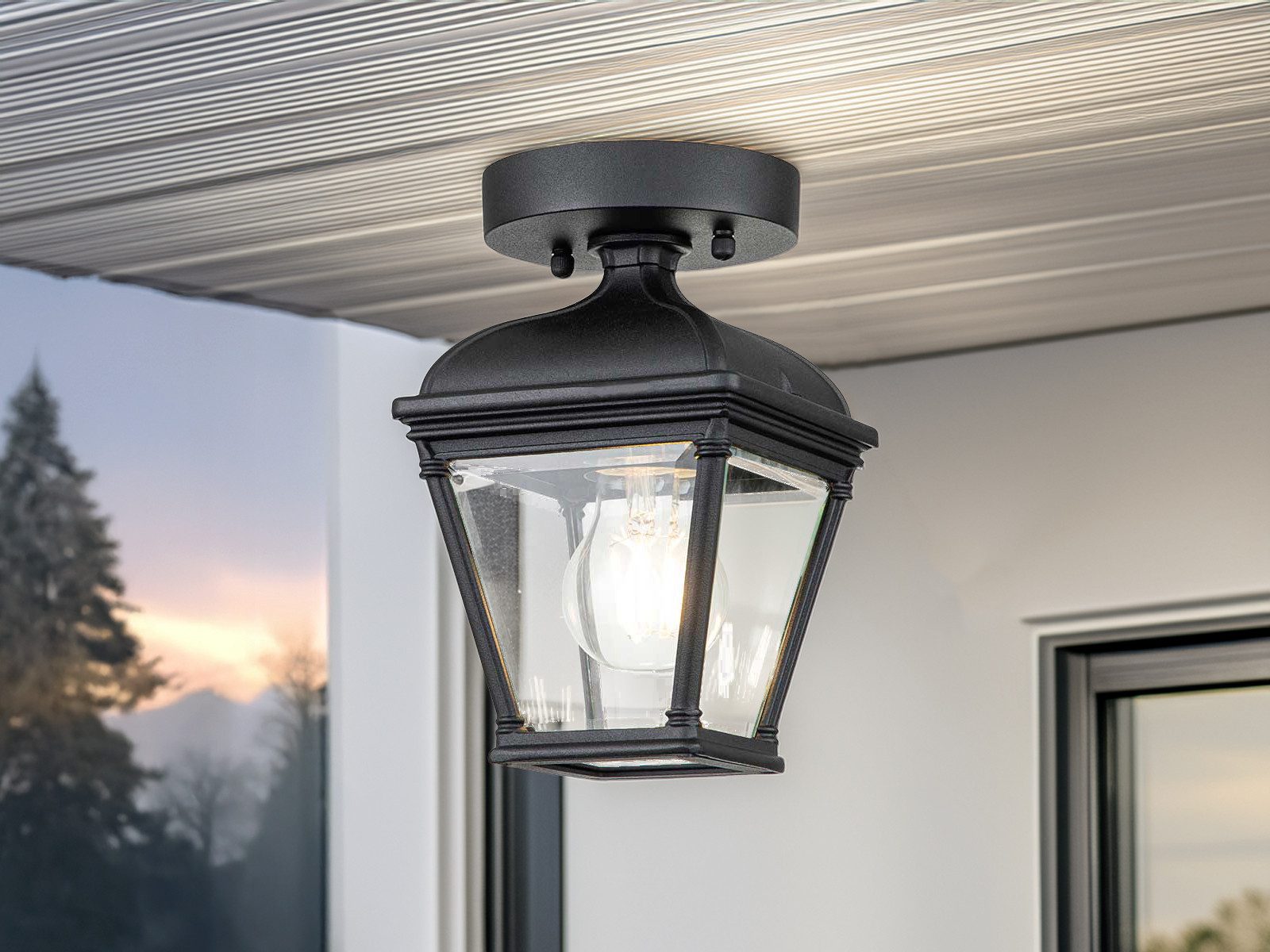 Elstead LIGHTING LED Außen-Deckenleuchte, LED wechselbar, günstig online kaufen