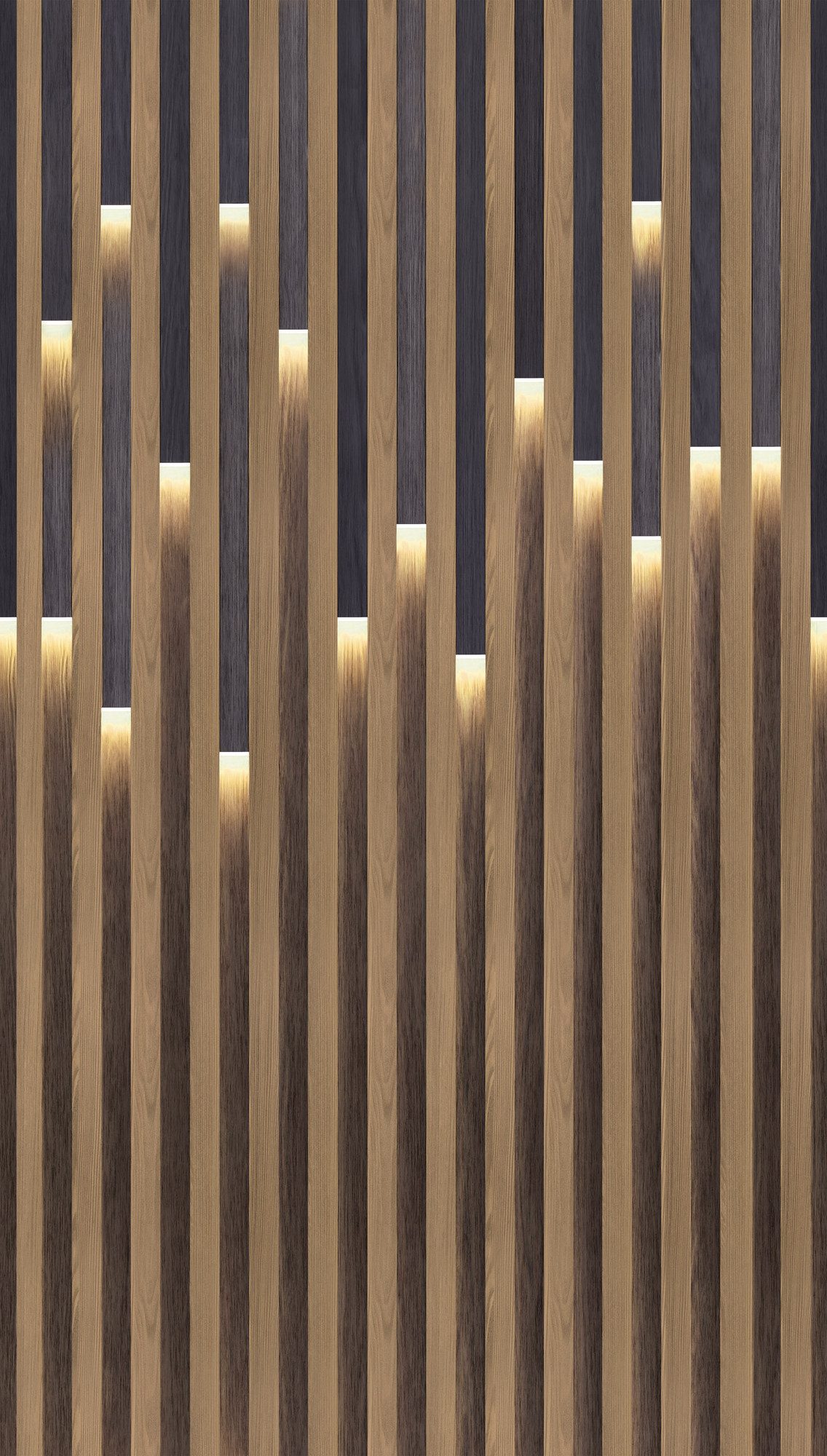 living walls Fototapete The Wall 4 Graphics – Akustikpaneele in Holzoptik Vlies-Fototapete, leicht strukturiert, 3D-Optik, Holz, matt, (1 St), Akustikpaneele in Holzoptik mit markanter 3D-Wirkung