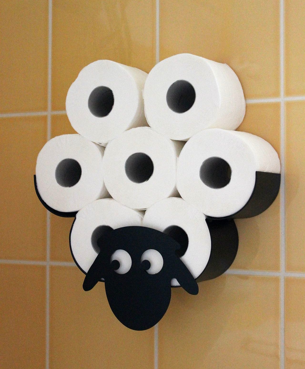 DanDiBo Toilettenpapierhalter Schaf Wand Schwarz Metall günstig online kaufen