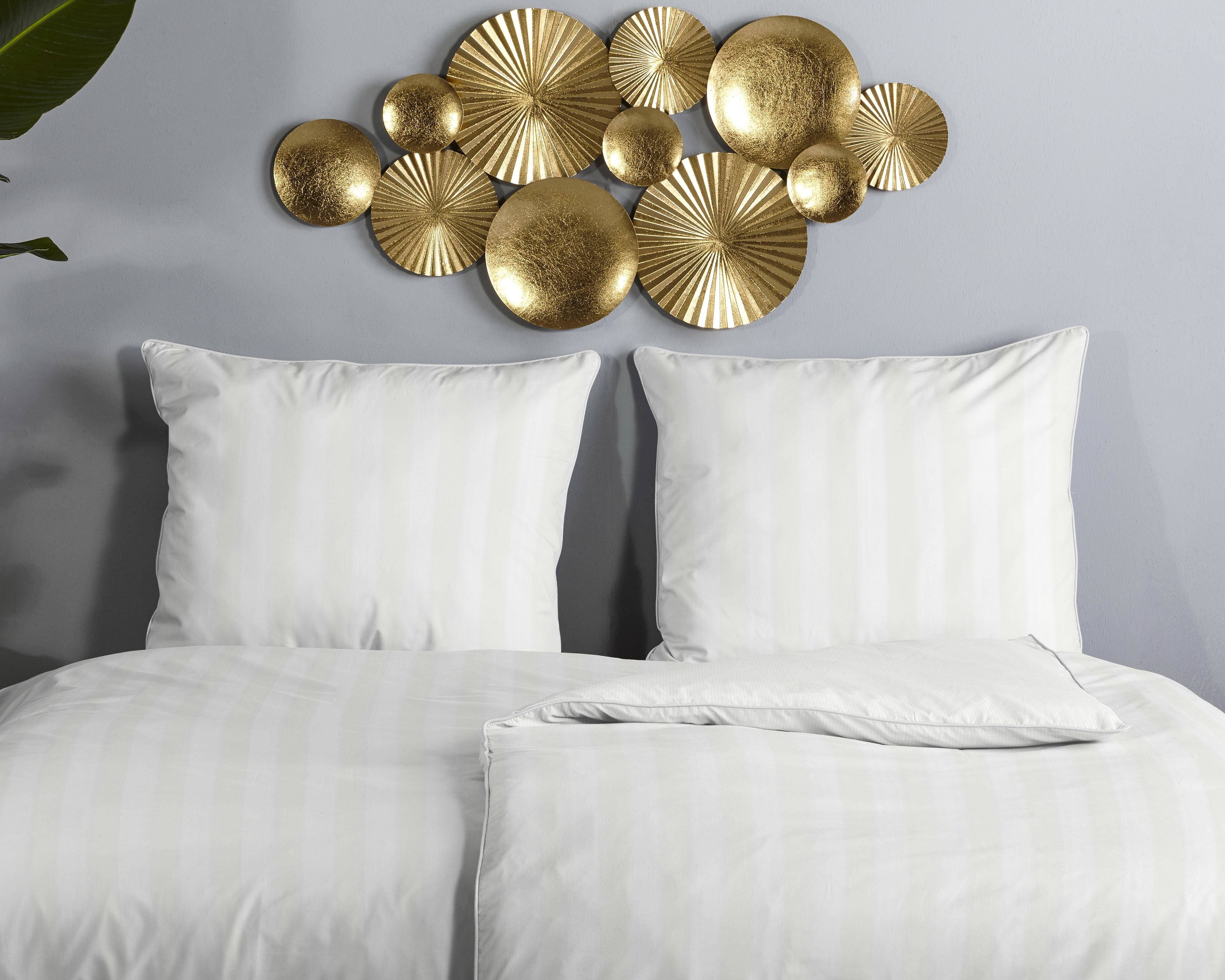 Descanso Wendebettwäsche Hotel Sevilla, Satin, 3 teilig, Satin, Reißverschluss, Wende, Luxe, Streifen, uni – Bild 3 von 5