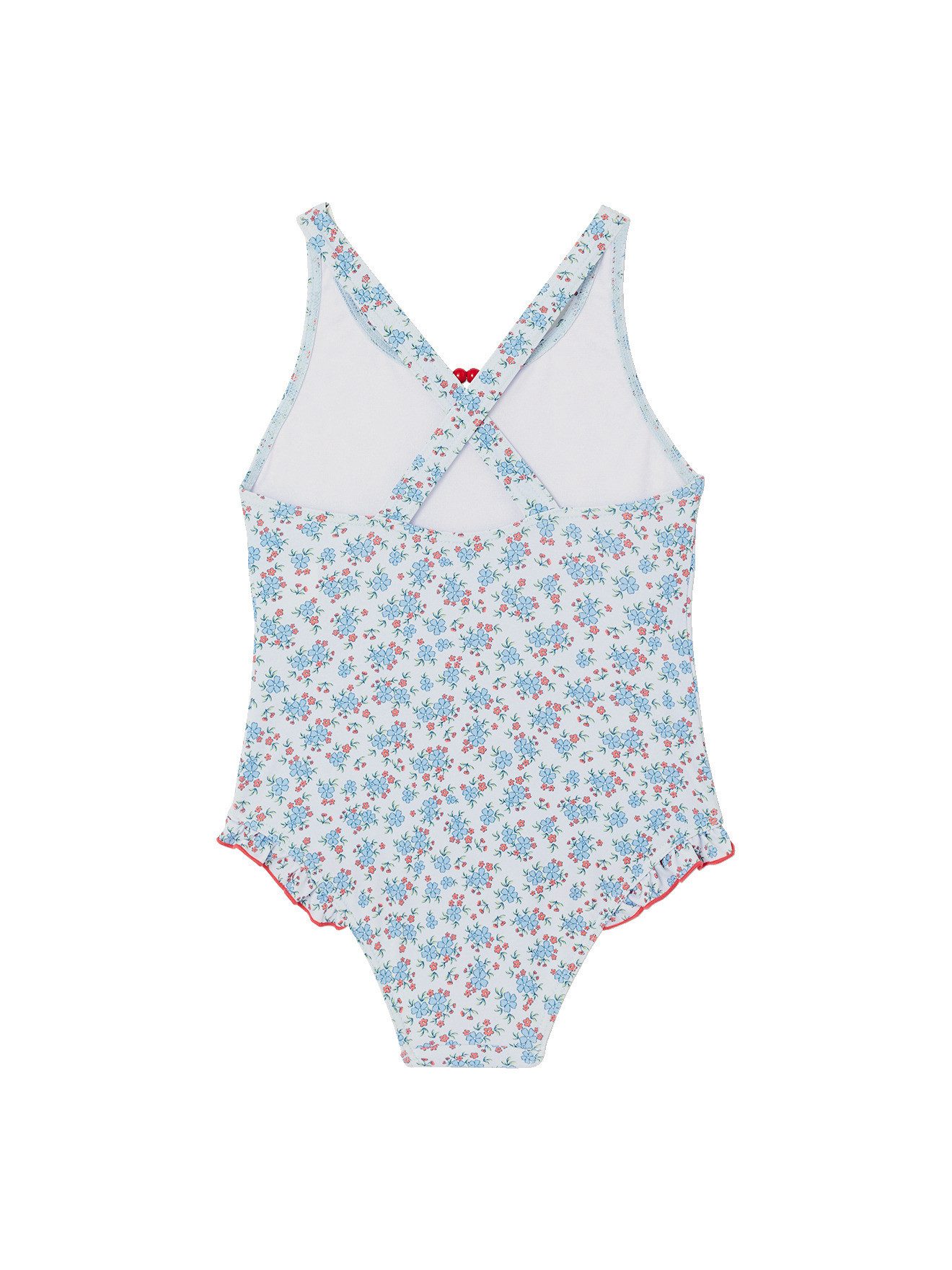 vertbaudet Badeanzug Badeanzug Retro-Look mit Blumen Mädchen