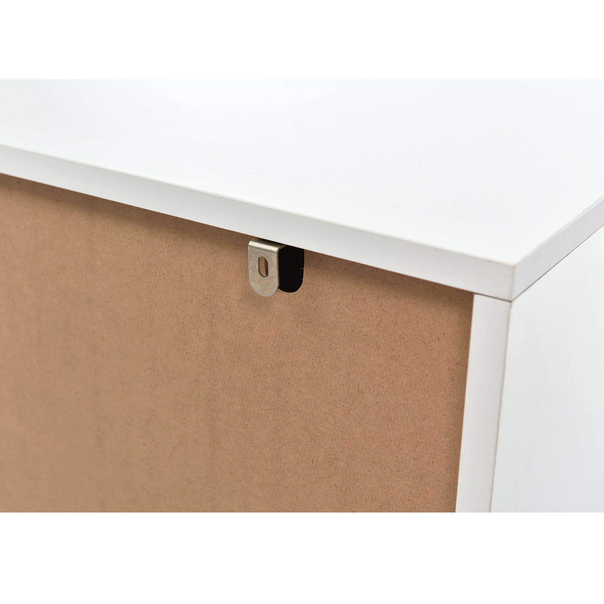 Kommode (mit 3 Schubladen), Schubladenkommode Schrank Sideboard 77x91.5x40 cm