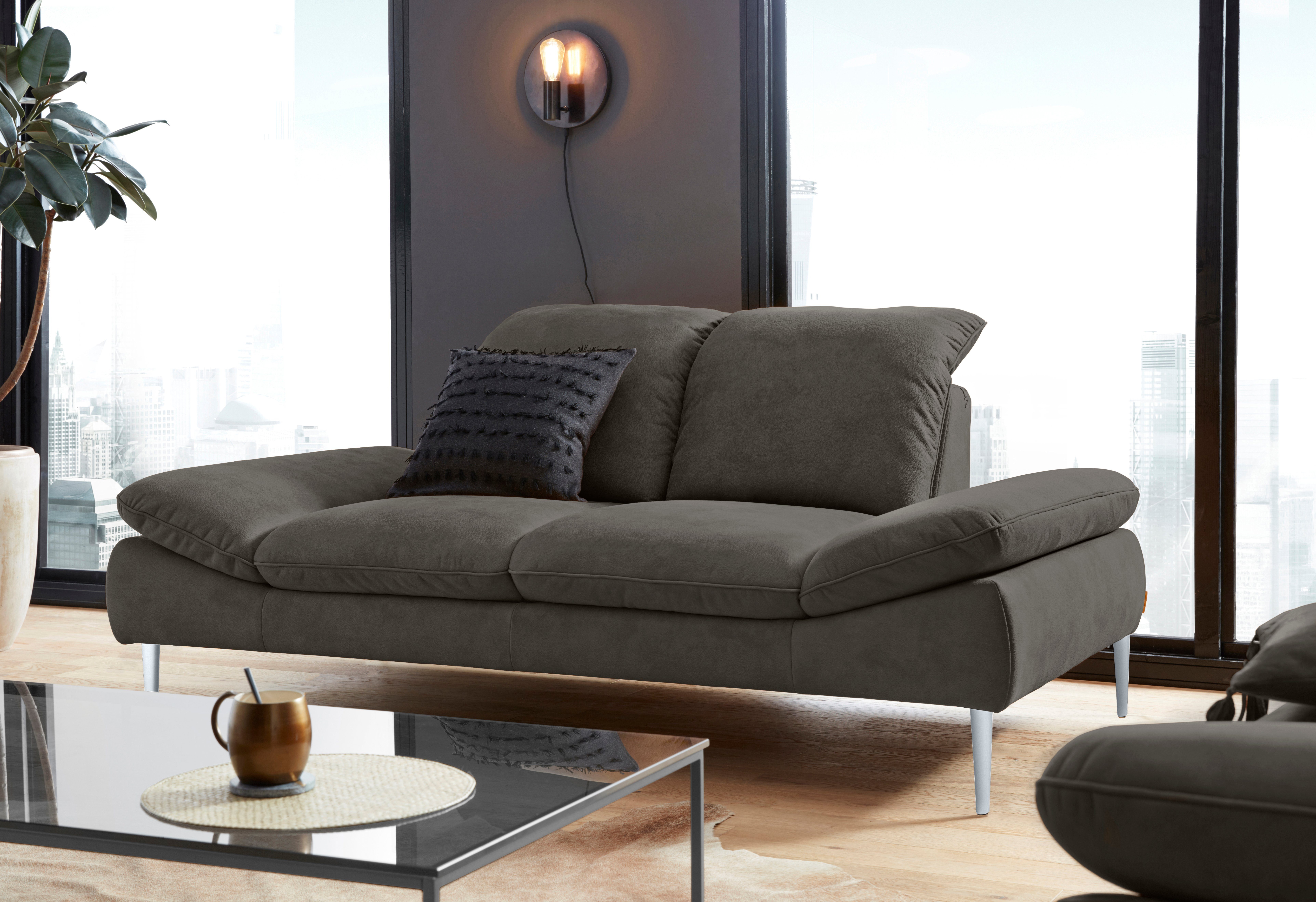 W.SCHILLIG 2-Sitzer enjoy&MORE, mit Sitztiefenverstellung, Füße Chrom glänzend, Breite 202 cm