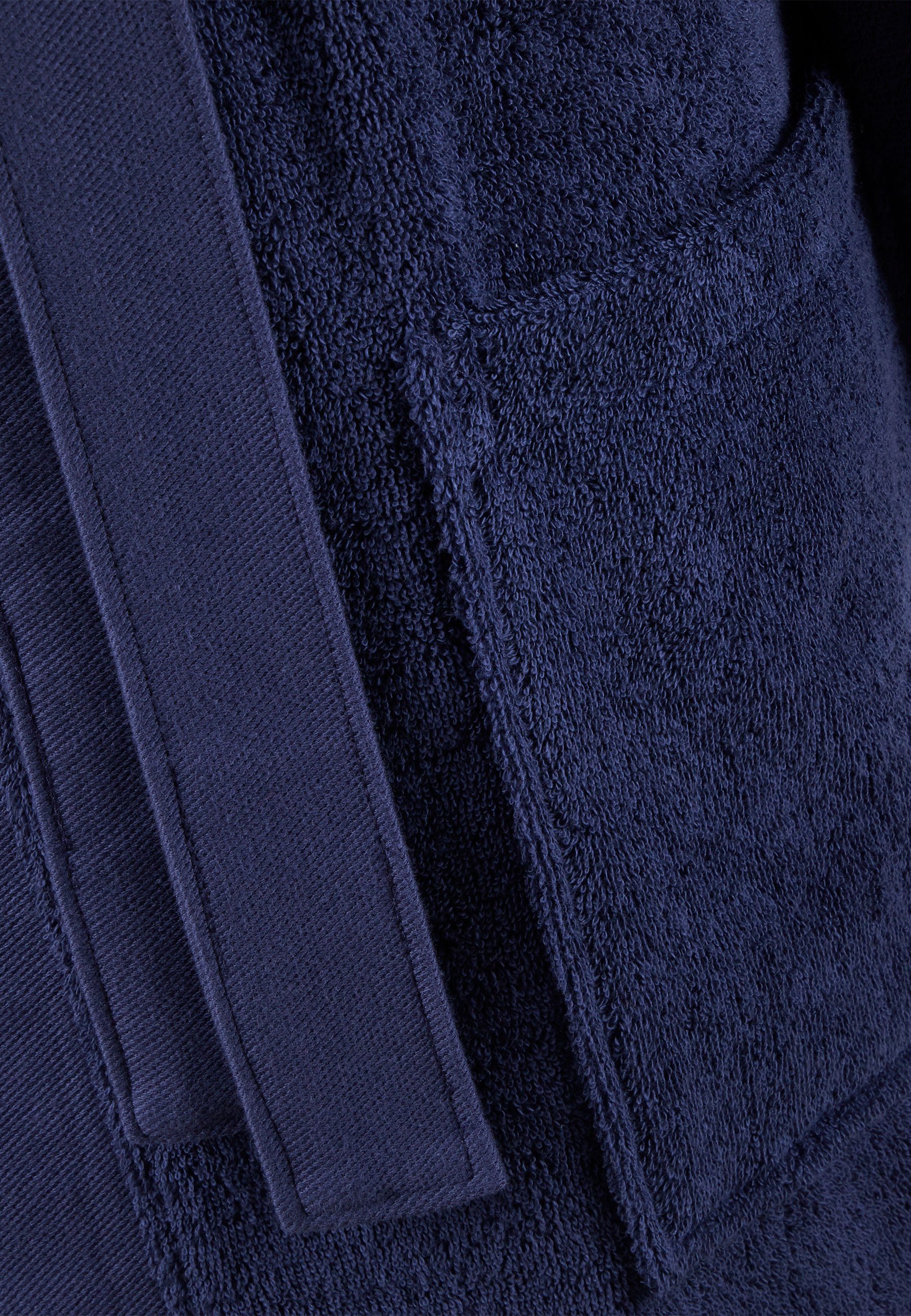 Lacoste Bademantel LDEFILE, Midilänge, Baumwolle, Kimono-Kragen, Gürtel, Mit Logo-Stickerei auf der Rückseite, aus 100% Baumwolle