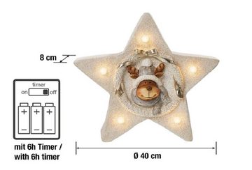 Hellum LED Stern Hellum LED-Stern Rentier 5 BS warmweiß innen