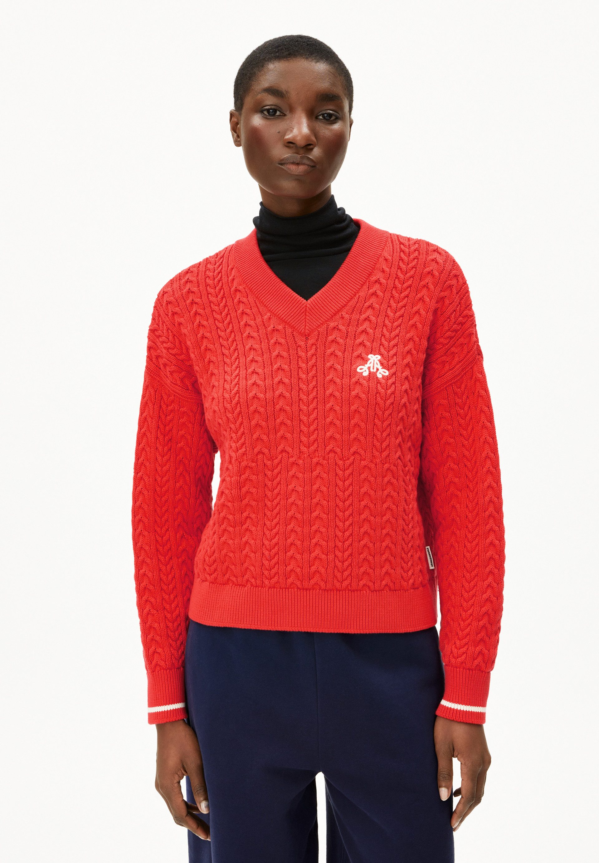 Armedangels Strickpullover CAARLAS CABLE Pullover aus Bio-Baumwolle Loose Fit