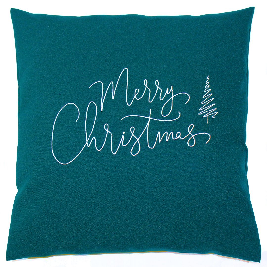 Primawela Kissenbezug Weihnachten bestickt minimalistisch Christmas-Merry günstig online kaufen