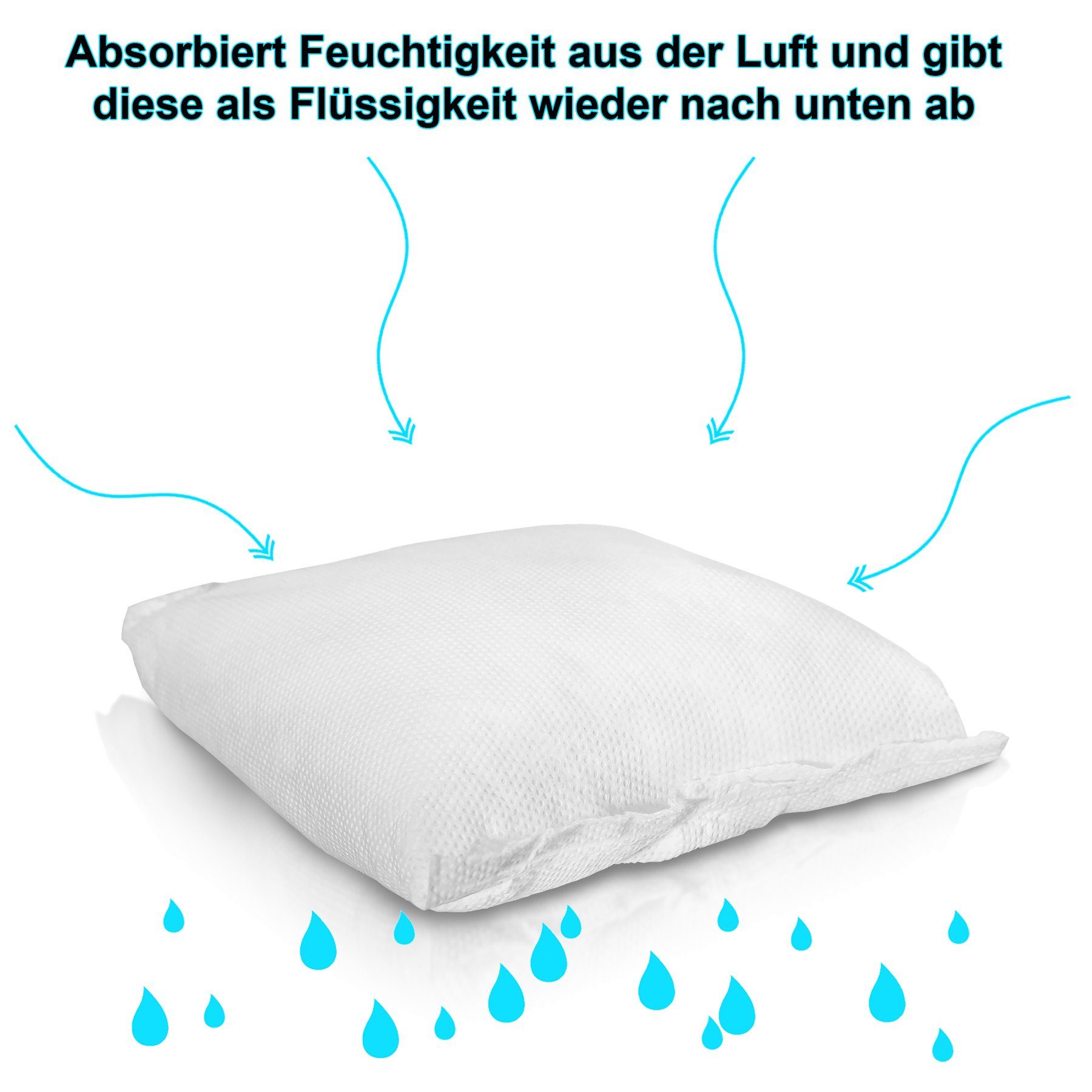 BigDean Luftentfeuchter-Nachfüllpack 6x 400g Nachfüllpack Feuchtigkeits-Stopper, für Luftentfeuchter Boxen (Universal), Geruchsneutrales, Set, 6 Nachfüllbeutel, – Bild 4 von 5