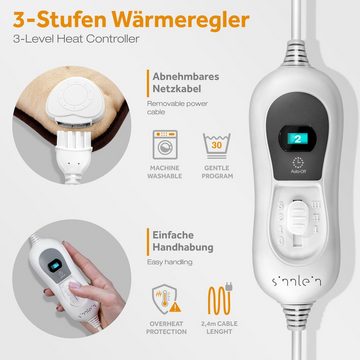 sinnlein Heizkissen Heizkissen elektrisch Wärmekissen mit Füllung, Schulter, Nacken und Rücken, 3 Temperaturstufen & Abschaltautomatik