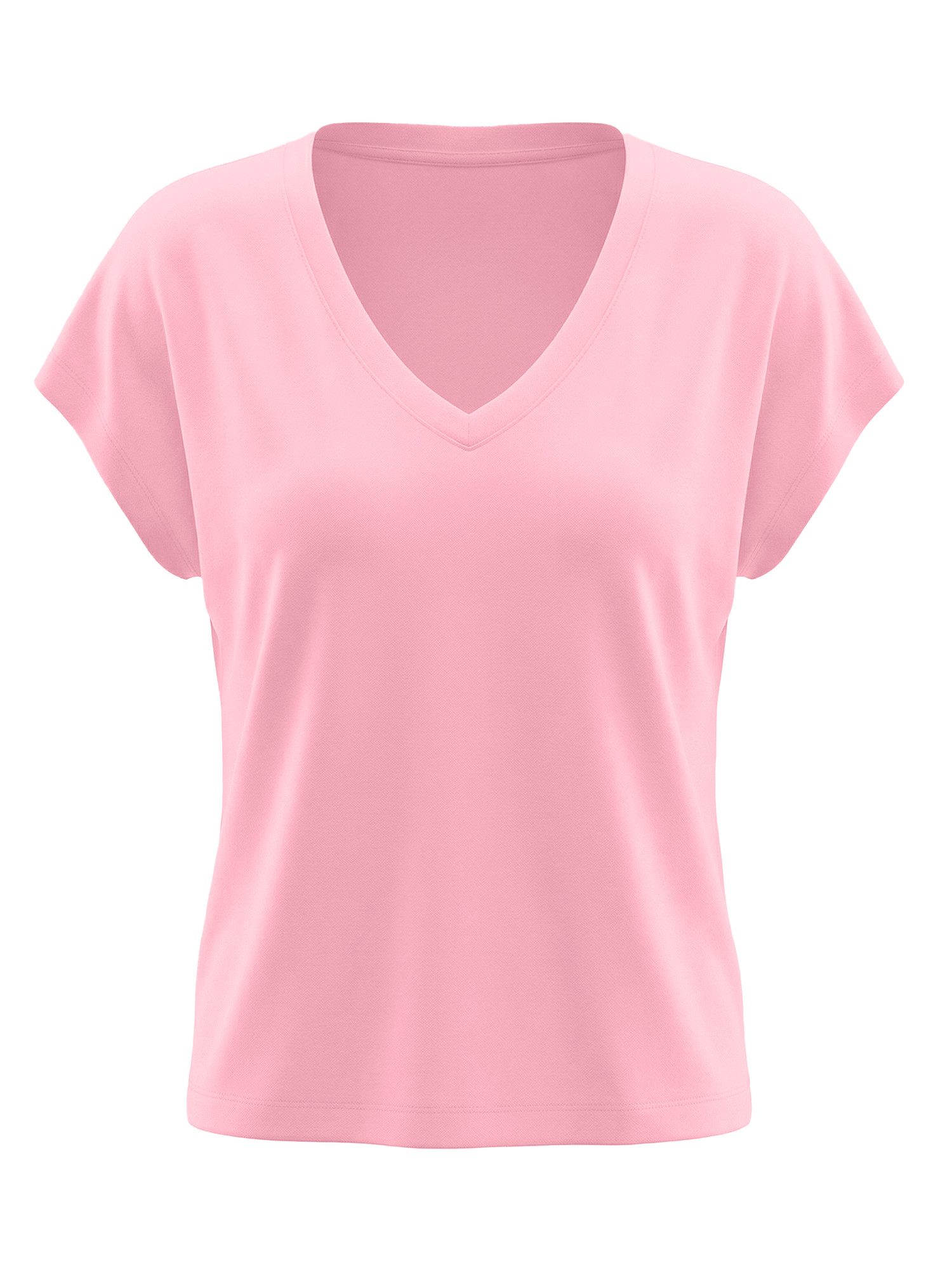 T-Shirt Damen Cropped Tiefer V-Ausschnitt Kurzarm Sommer Casual Basic