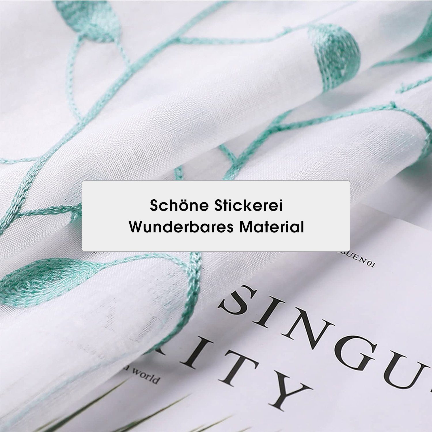BYSURE Vorhang, Stangendurchzug (2 St), halbtransparent, günstig online kaufen