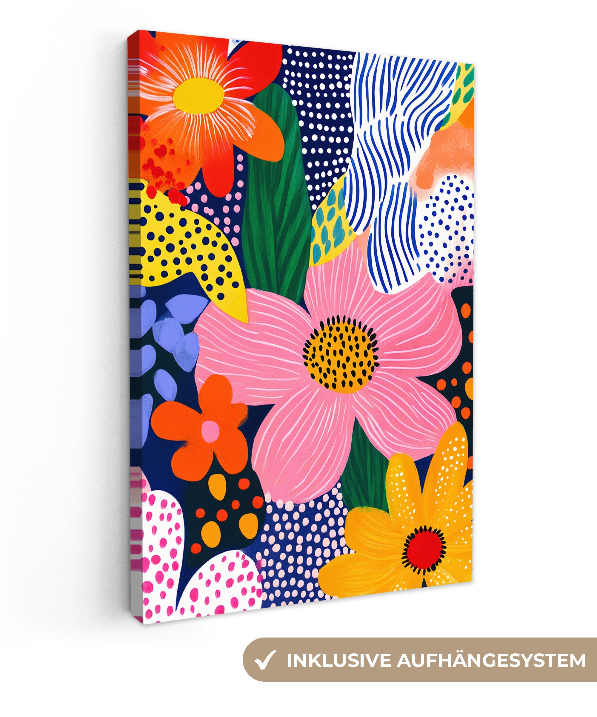 OneMillionCanvasses® Leinwandbild Bunt - Blumen - günstig online kaufen