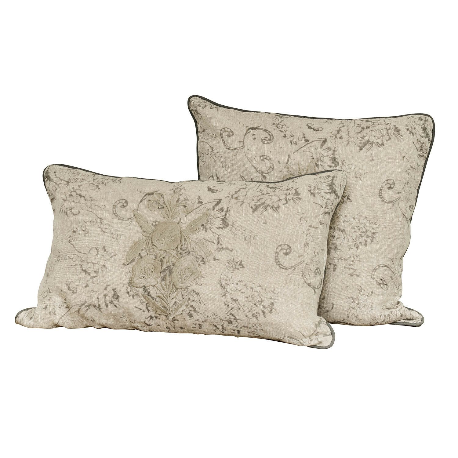 Mirabeau Kissenhülle Kissenhülle 2er Set Tenerosa beige/grün günstig online kaufen