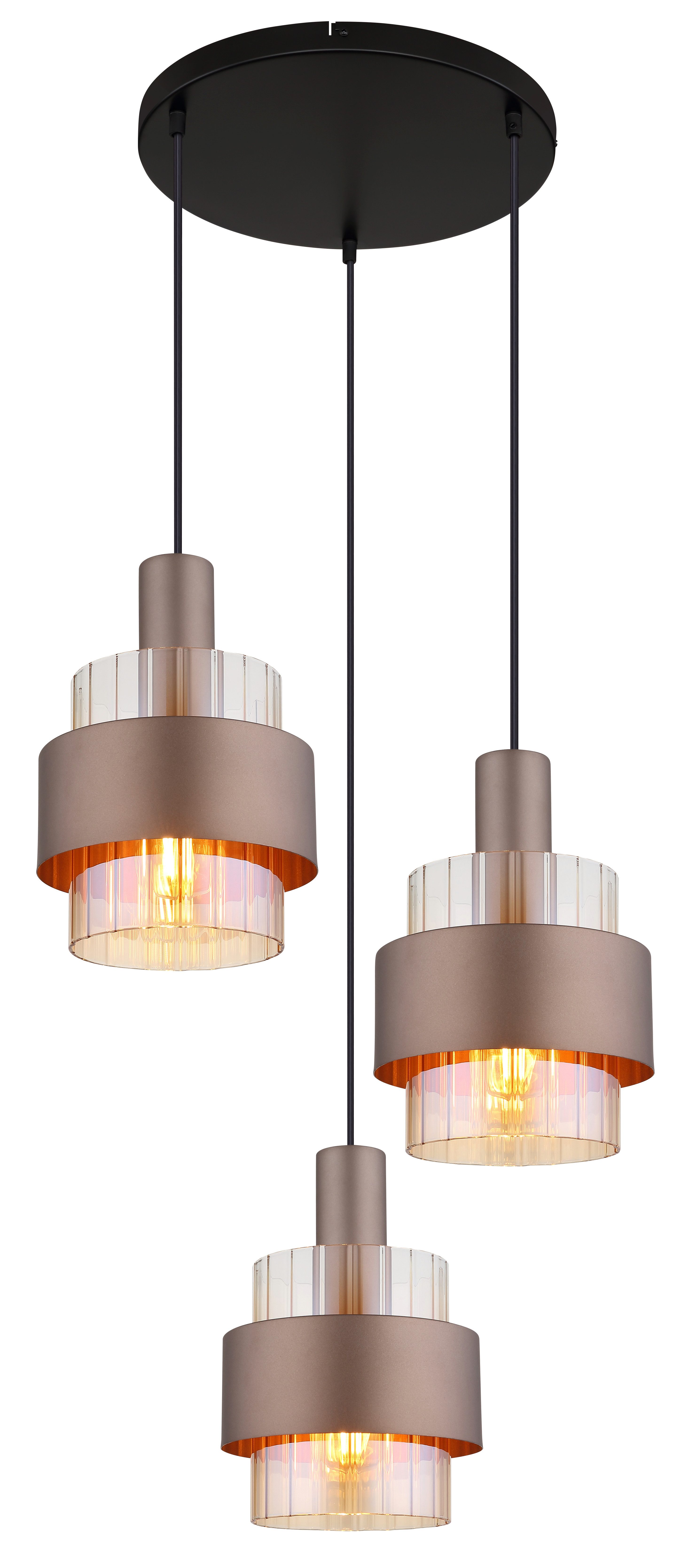 GLOBO LIGHTING Hängeleuchte MILLEY, ohne Leuchtmittel, Hängelampe/Pendelleuchte/Esszimmer/Wohnzimmer/Esstisch