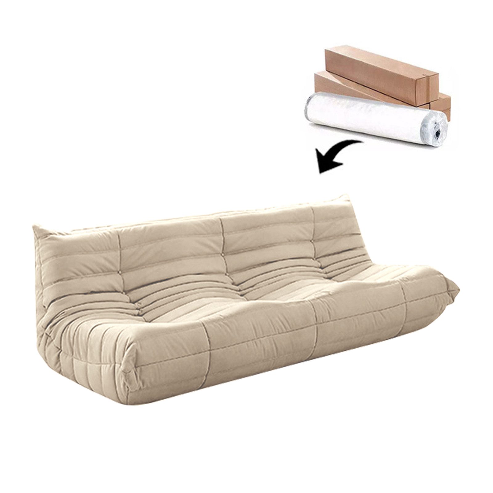 TWSOUL Sitzsack Bodensofa,Sitzsacksofa,Raupen-sitzsackstuhl,87CM*102CM*70CM günstig online kaufen