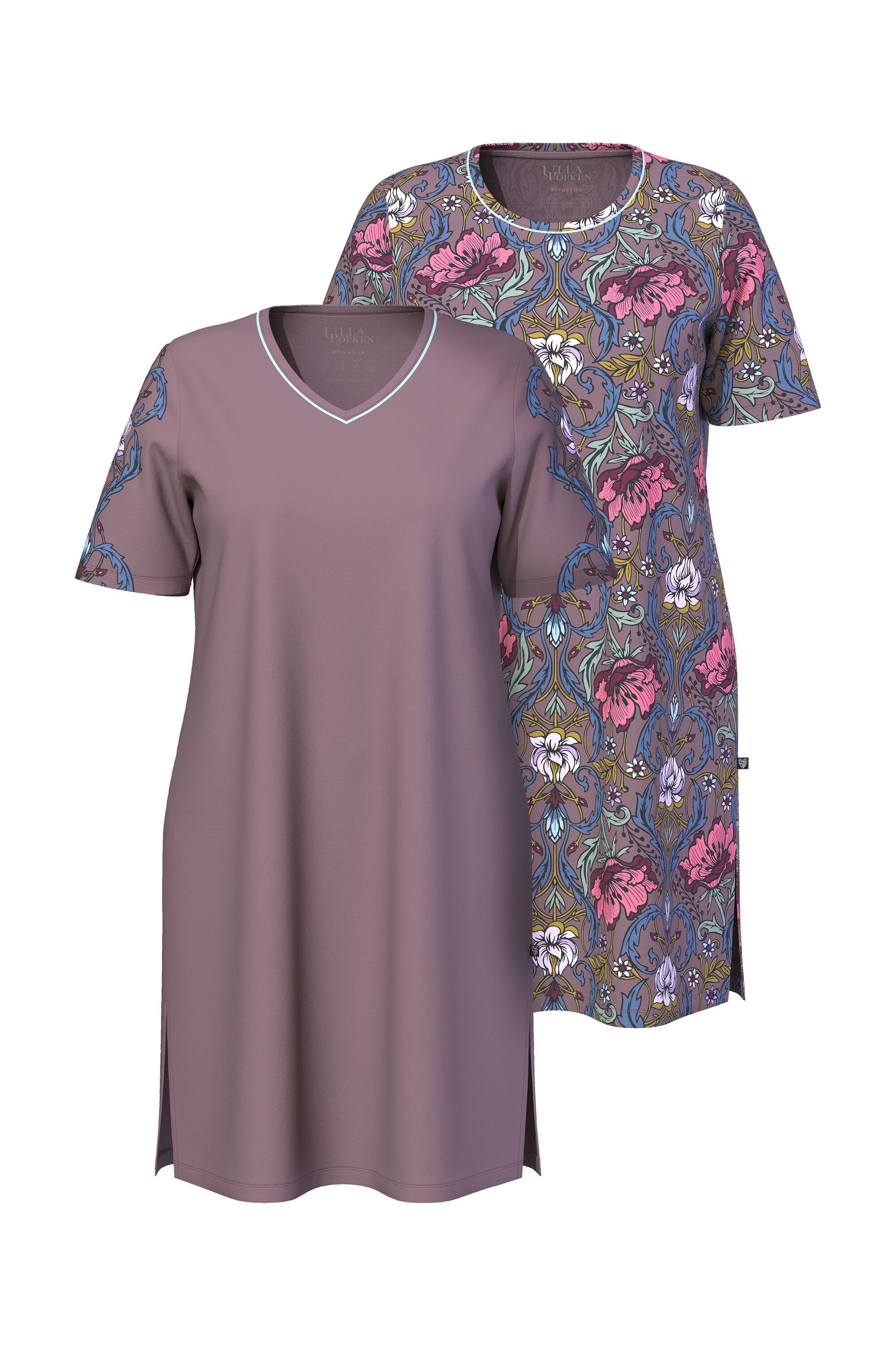 Ulla Popken Bigshirt Bigshirts 2er-Pack Blüten günstig online kaufen