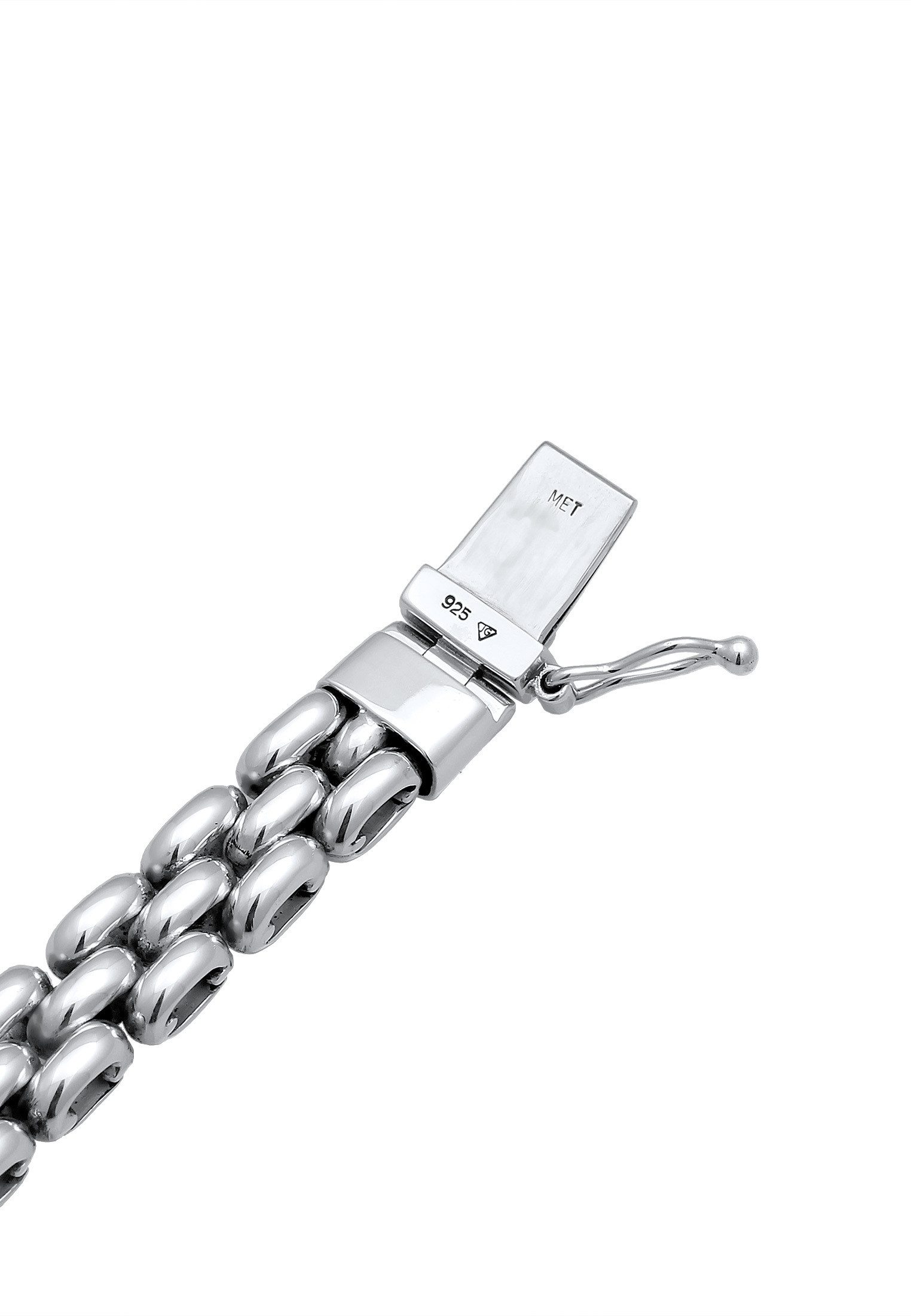 Kuzzoi Silberarmband Herren Trend Glieder Kette Oxidiert 925 Silber