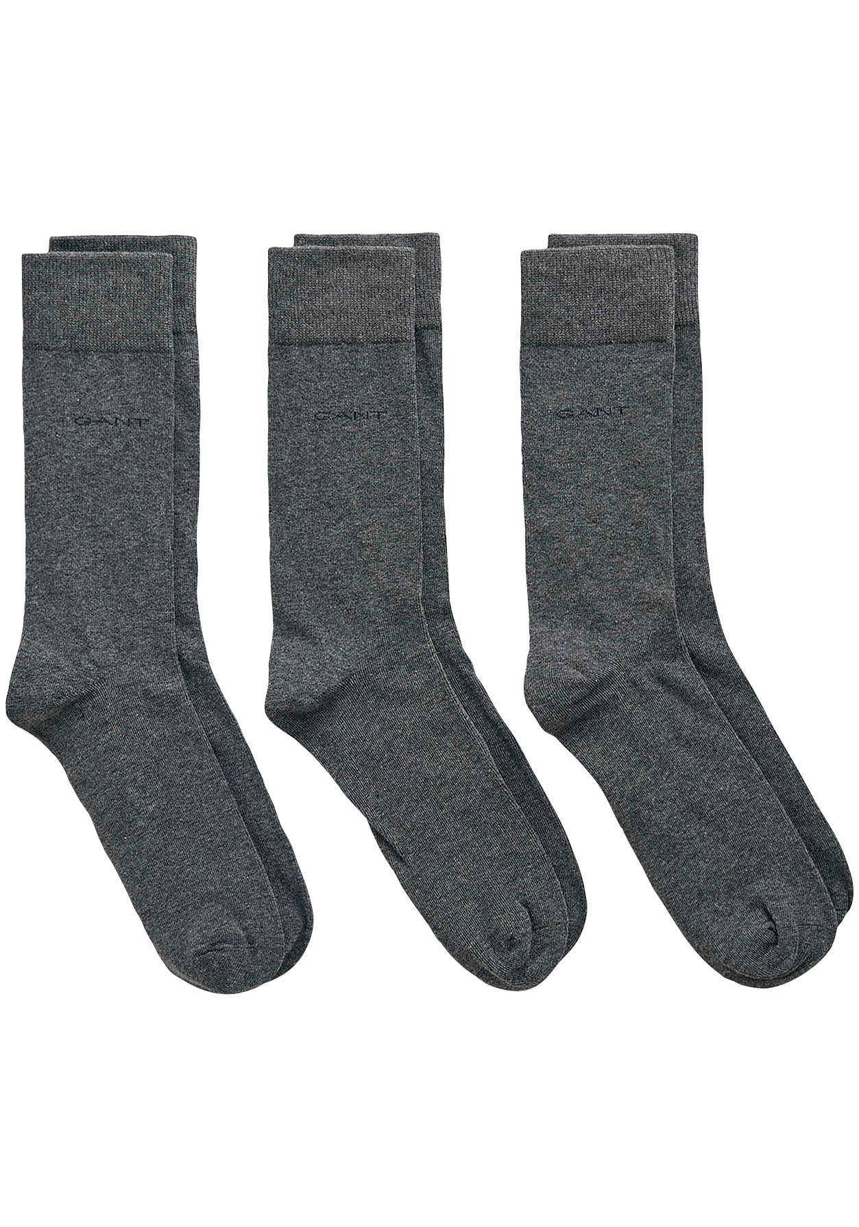 Gant Basicsocken SOFT COTTON SOCKS 3-PACK (Packung, 3-Paar, 3) mit Logodruc günstig online kaufen