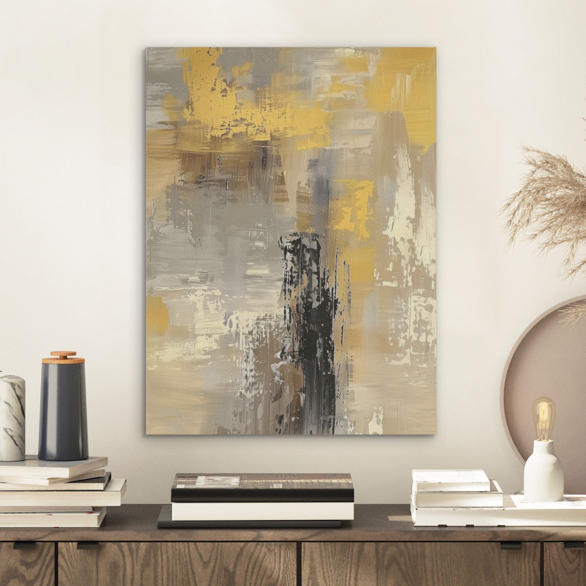 MuchoWow Gemälde Abstrakt - Gelb - günstig online kaufen