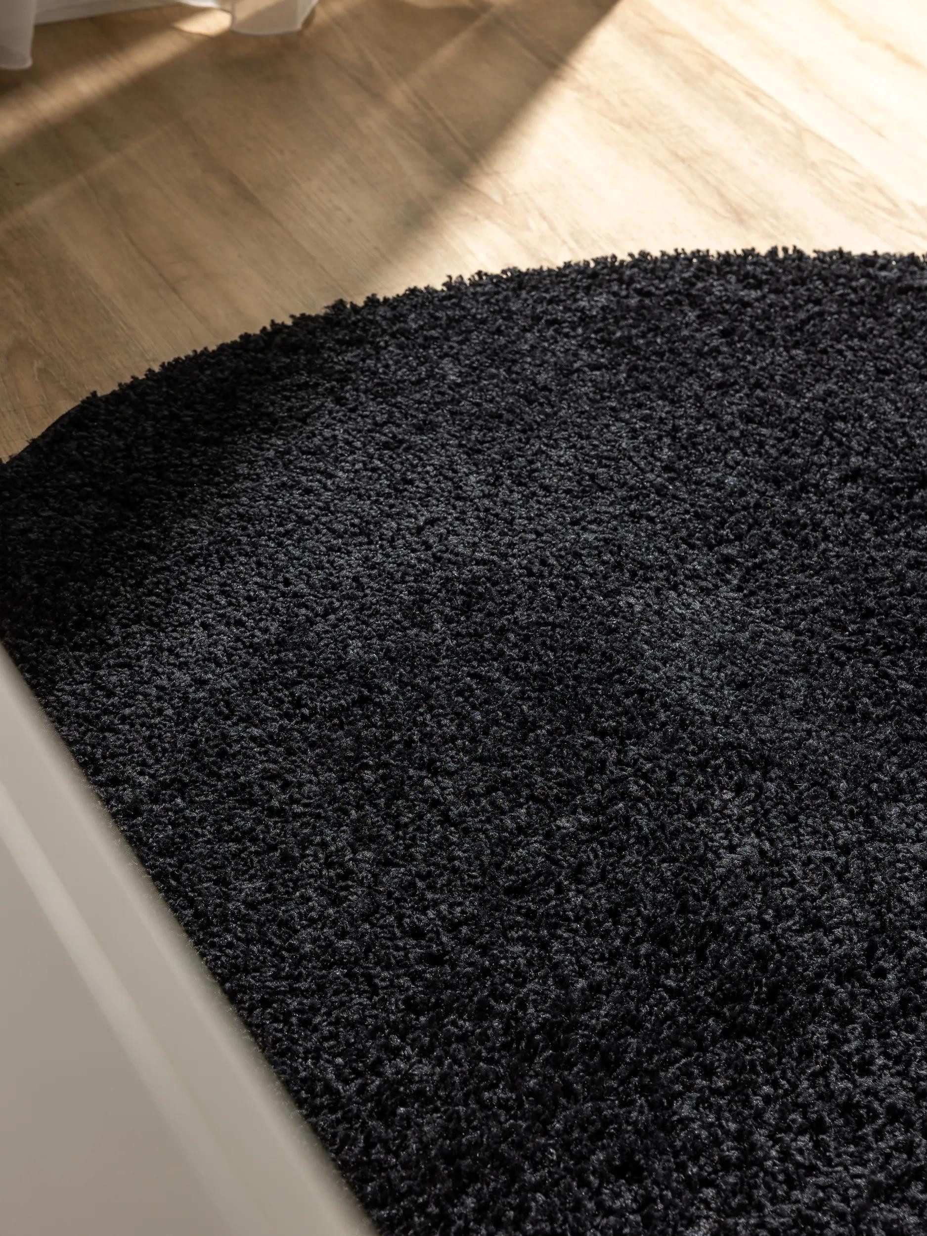 benuta Hochflor-Teppich Soho, rund, Höhe: 31 mm, Teppich Wohnzimmer, Schlafzimmer, Esszimmer, Rutschfest, Waschbar