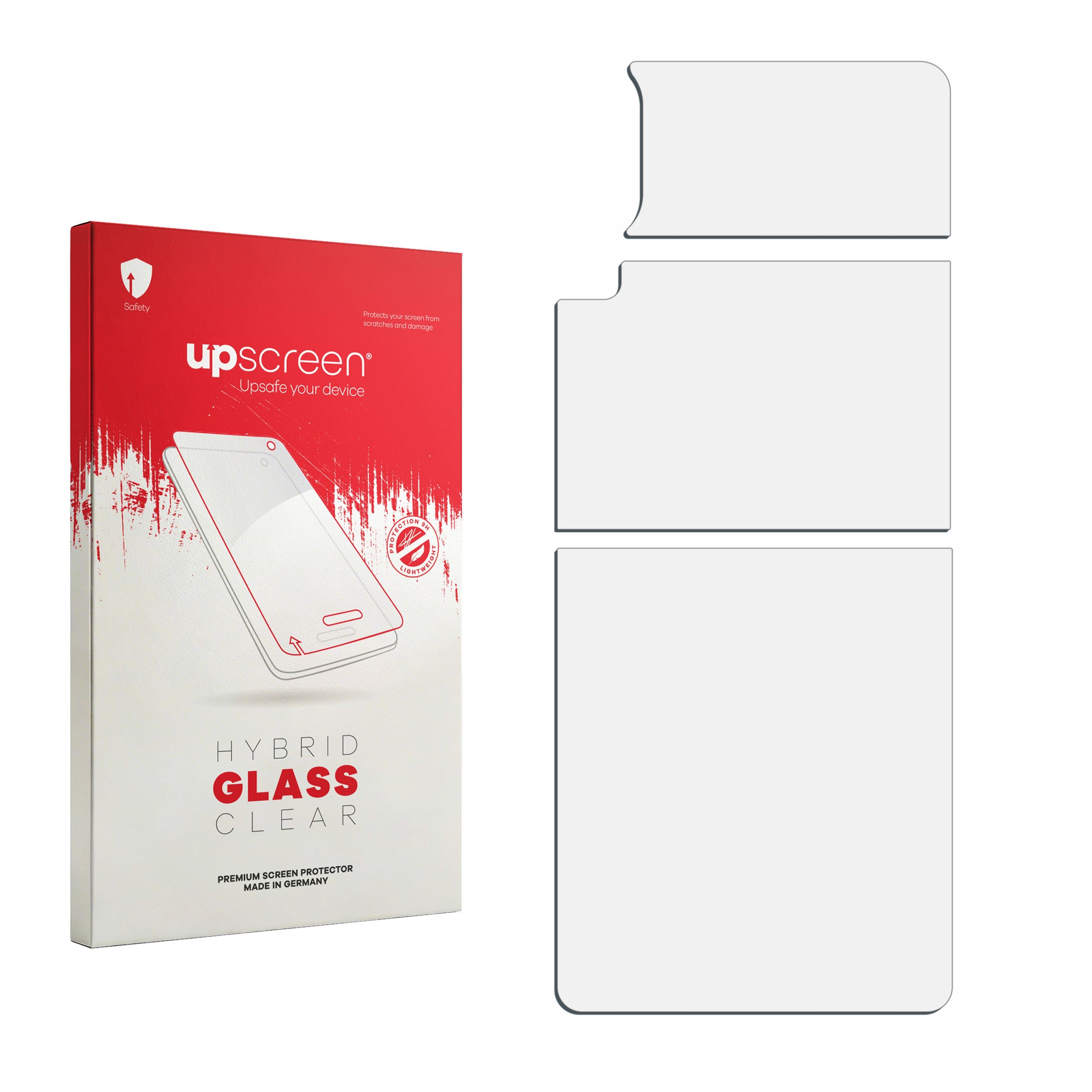 upscreen Displayschutzglas Folie für Samsung Galaxy Z Flip 3 5G (Rückseite), Schutzfolie Glas Panzer Display Schutz klar