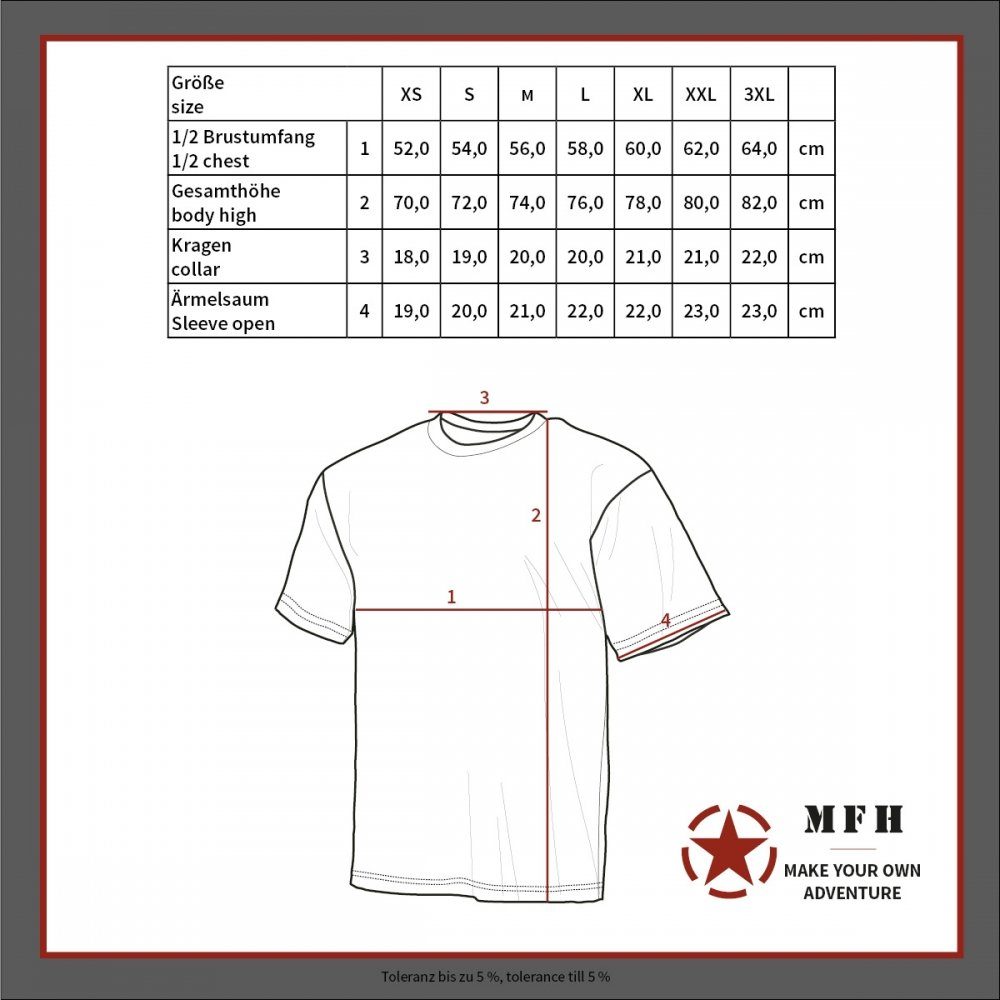 MFH T-Shirt MFH T-Shirt, "Tactical", urban grau - M mit Rundhalsausschnitt