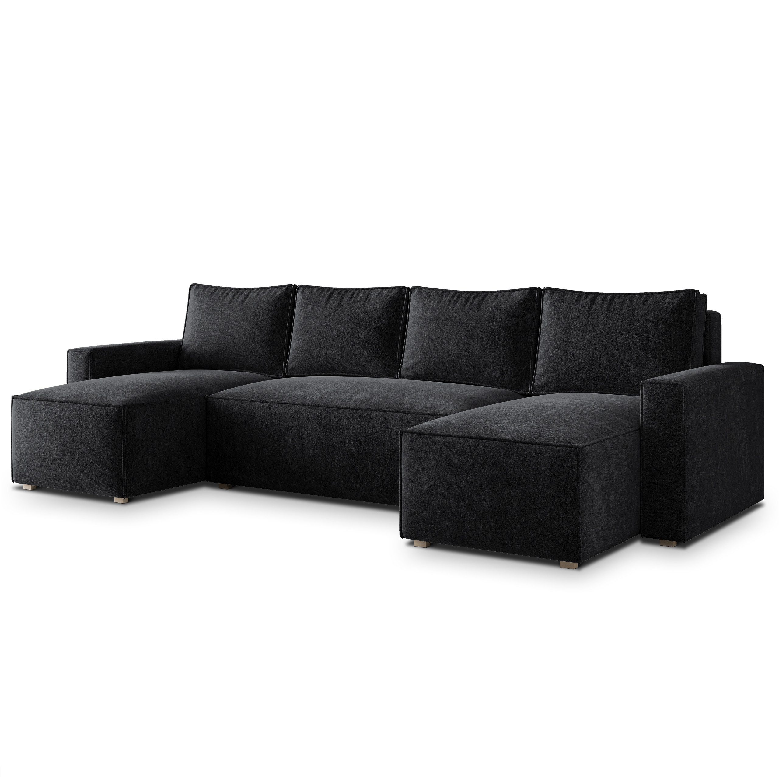 Masseno Ecksofa ASPRA mit Schlaffunktion U-Form, Sofa mit Bettkasten