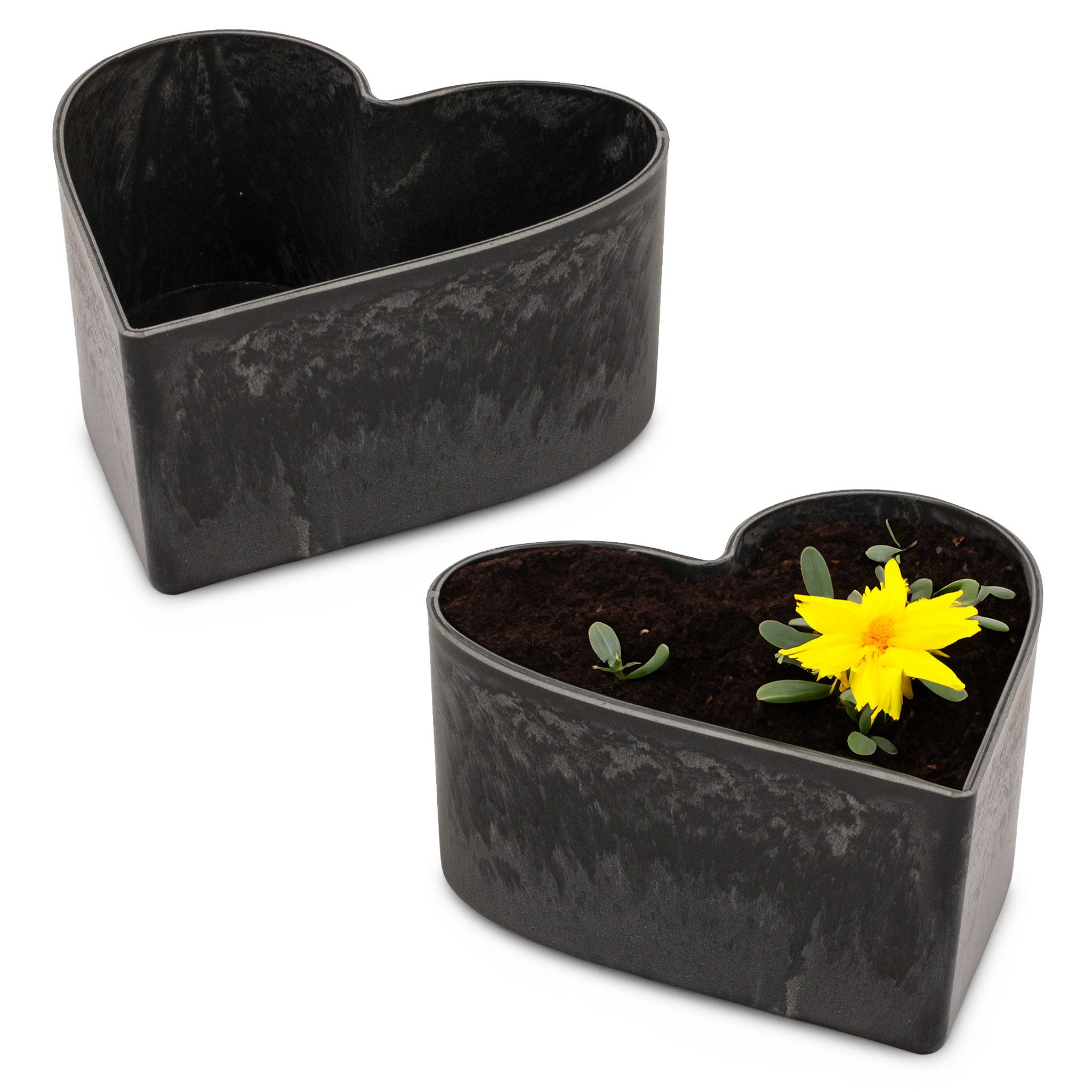 matches21 HOME & HOBBY Blumentopf Herz Pflanzschalen für draussen 2 Stk. sc günstig online kaufen
