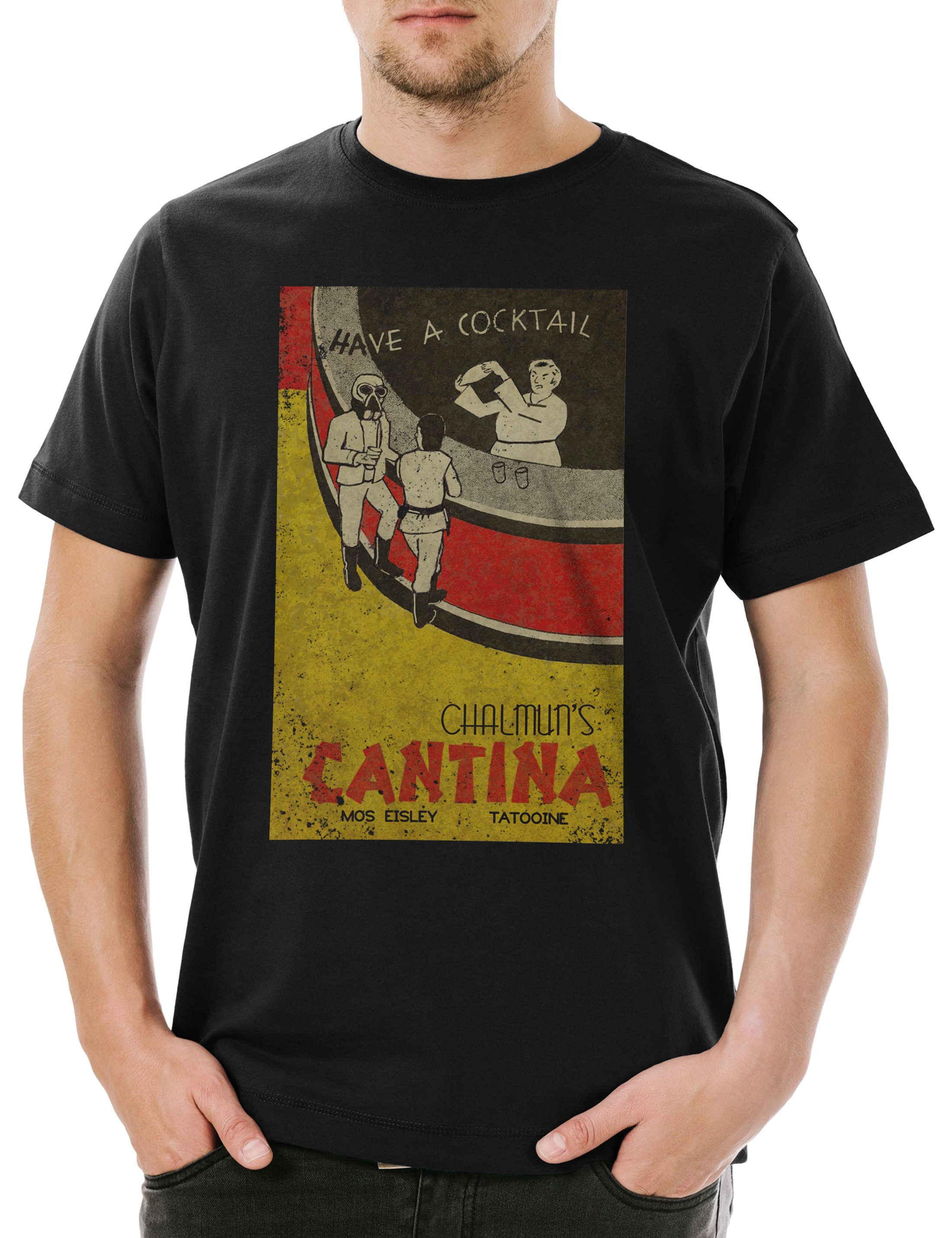 Print-Shirt Chalmun's Cantina Vintage I Herren T-Shirt Star Krieg Movie Der Wars