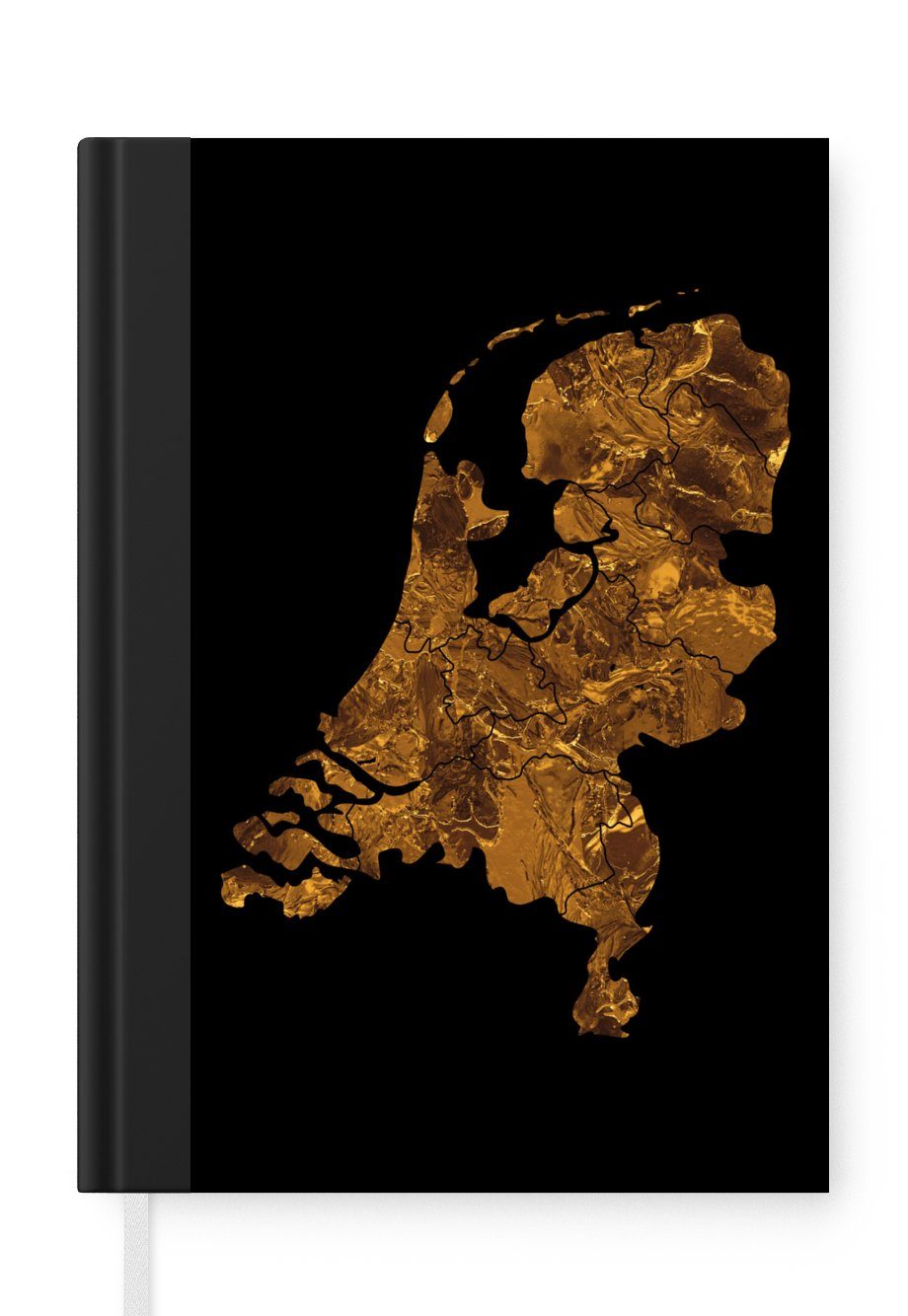 Marmor A5, - Merkzettel, Gold, Notizbuch der Notizheft, MuchoWow Niederlande Tagebuch, - Journal, 98 Haushaltsbuch Karte Seiten,