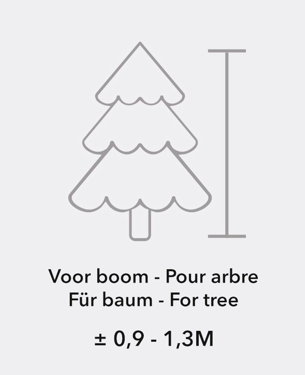Bakker 10m LED Coen Warmweiß Deco Weihnachtsbaum Ideale 80 Zuleitungskabel Tannenbaum-Beleuchtung, BV Kegel Trapez 90-130cm, Netz für Timer LED-Lichternetz