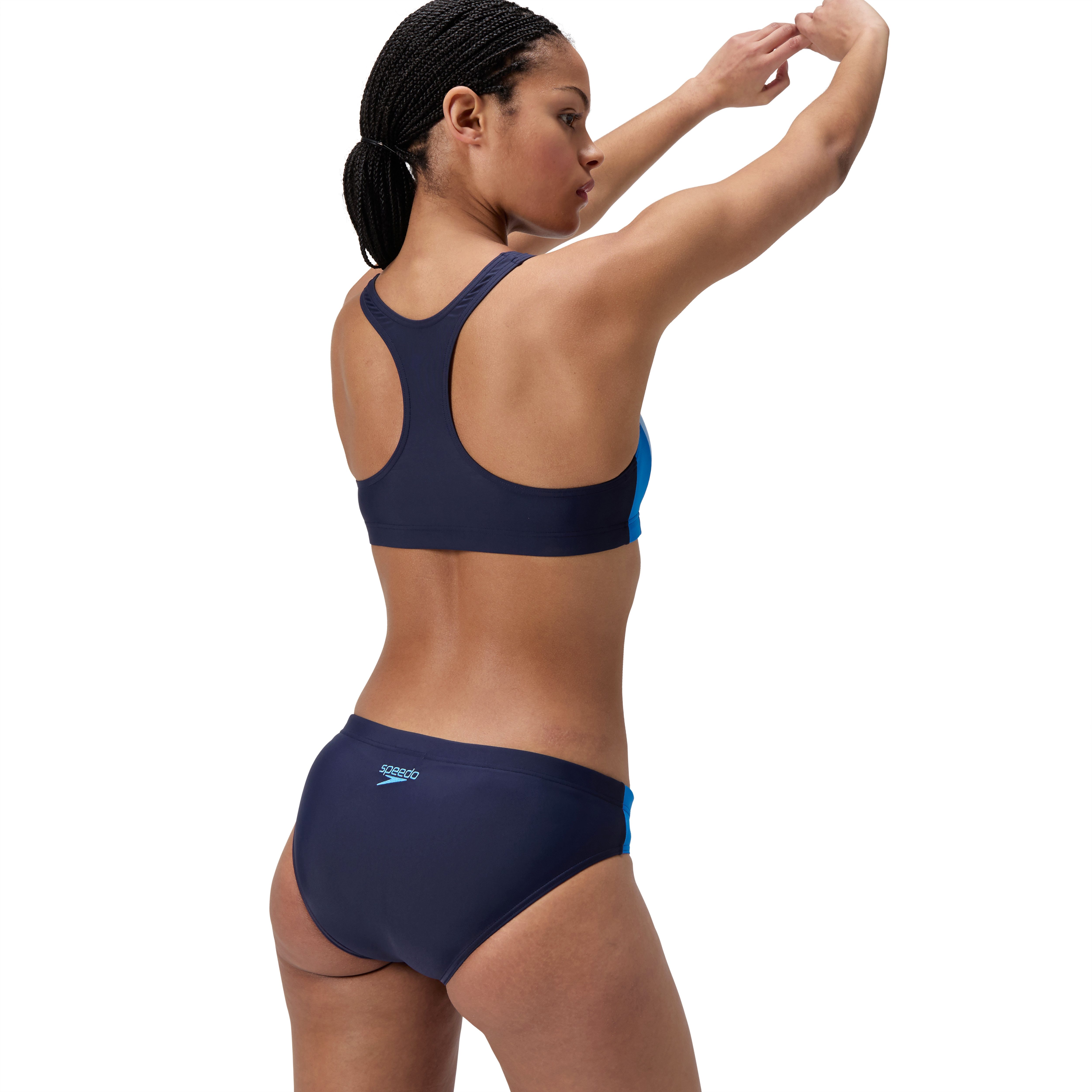Speedo Bustier-Bikini CLRBLCK SPLCE 2.0 2PC BLU/LTBLU (Set, 2-St) schnell trocknend