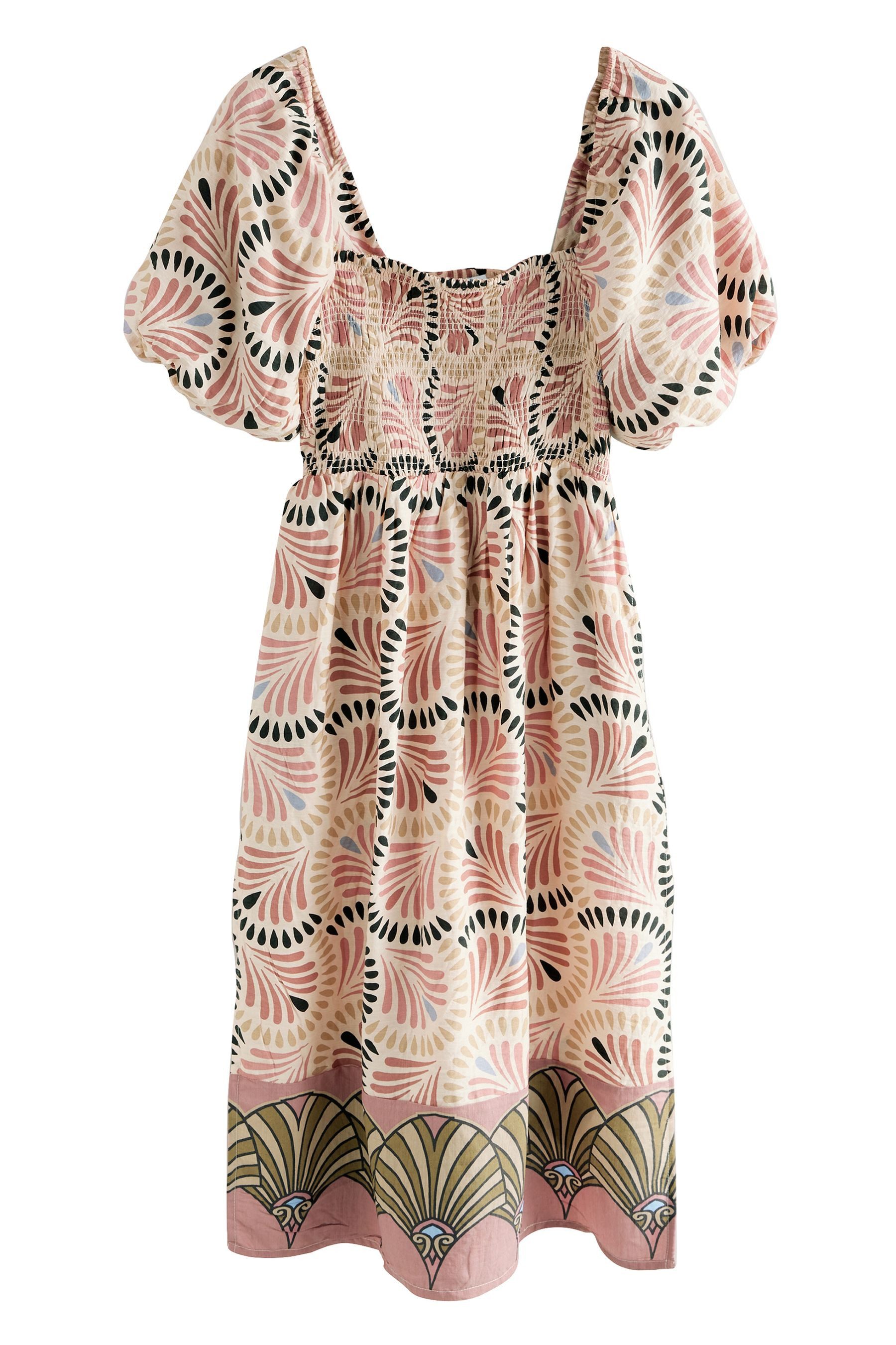 Next Midikleid Schulterfreies Midikleid mit Puffärmeln günstig online kaufen