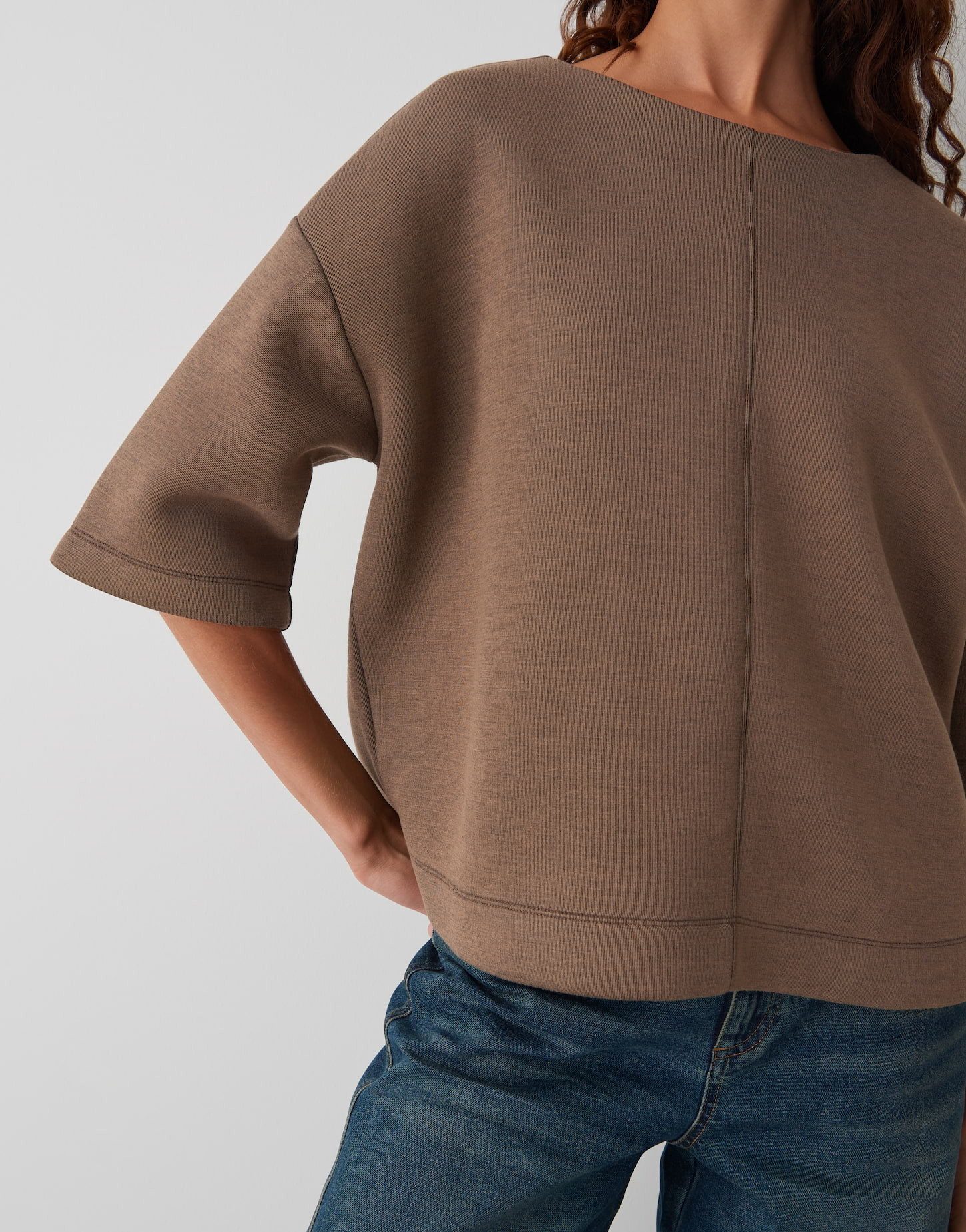 OPUS Sweatshirt GINAMA im Viskosemix überschnittene Schulter mit 3/4 Arm, fließender Fall – Bild 4 von 5