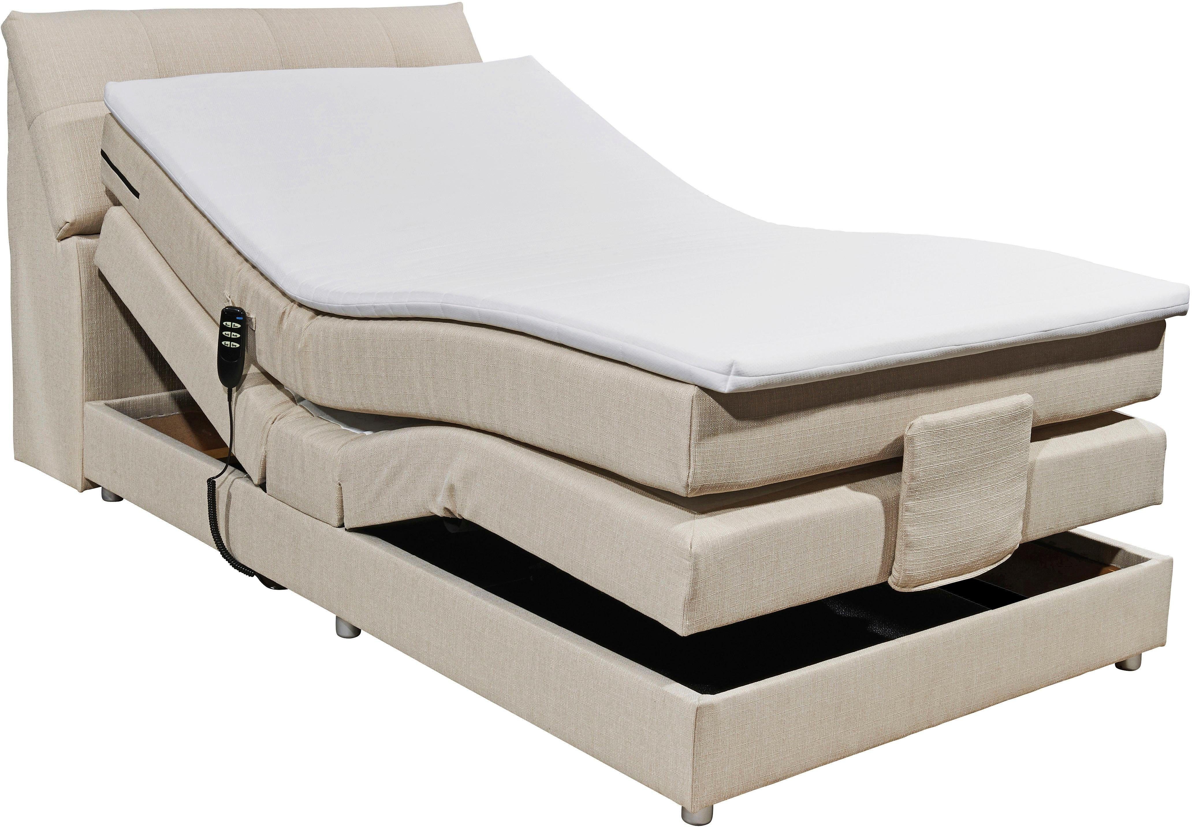 01 Kopfteil inkl. ivory Artemis Boxspringbett im Stauraum EXCITING beige ED creme und DESIGN Topper Motor, Concord,