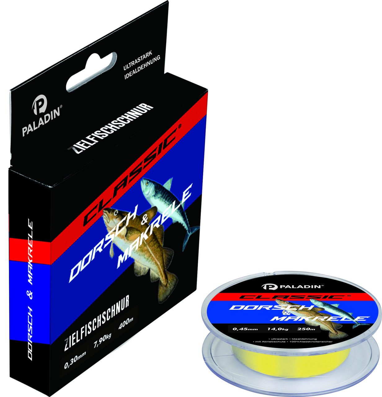Angelschnur Paladin Angelschnur Dorsch 250 m 0,45 mm fluogelb